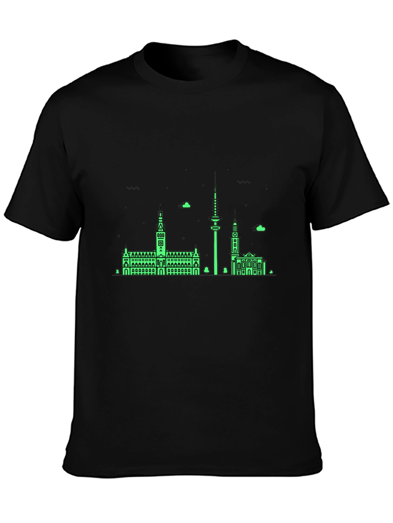 Berlin Skyline Graphic Tee - Black