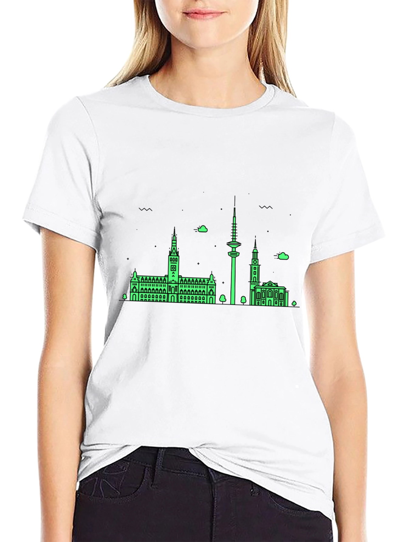 Berlin Skyline Graphic Tee - Black