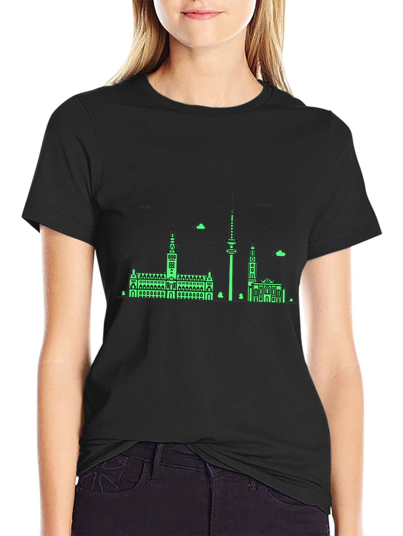 Berlin Skyline Graphic Tee - Black