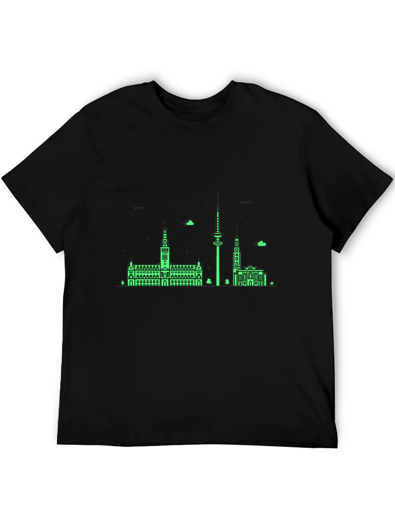 Berlin Skyline Graphic Tee - Black