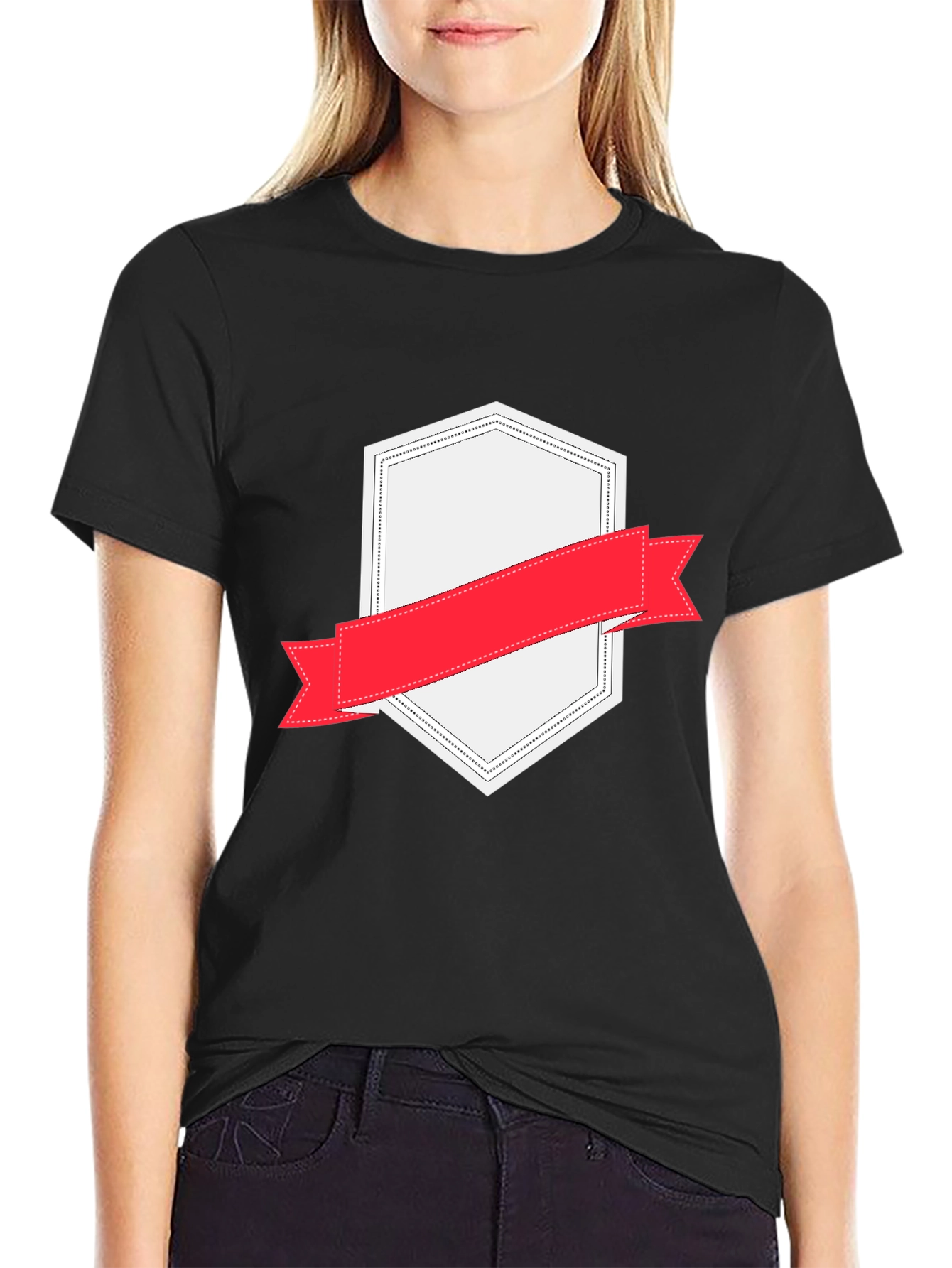 Black T-Shirt with Graphic Print