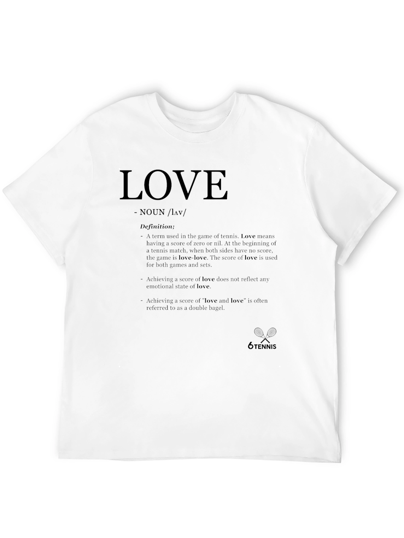 Tennis Love Definition Graphic T-Shirt - Unisex