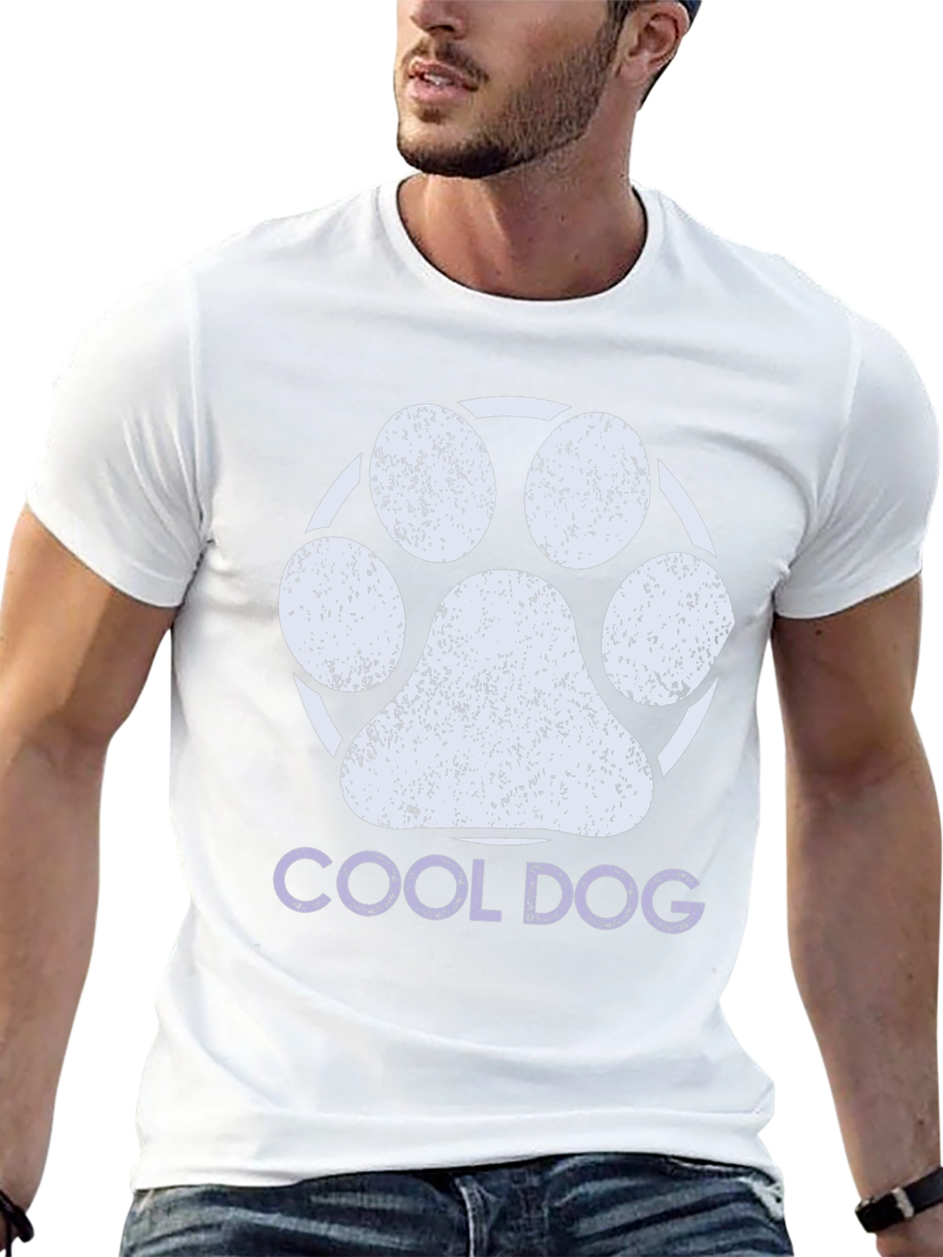 Cool Dog Paw Graphic T-Shirt