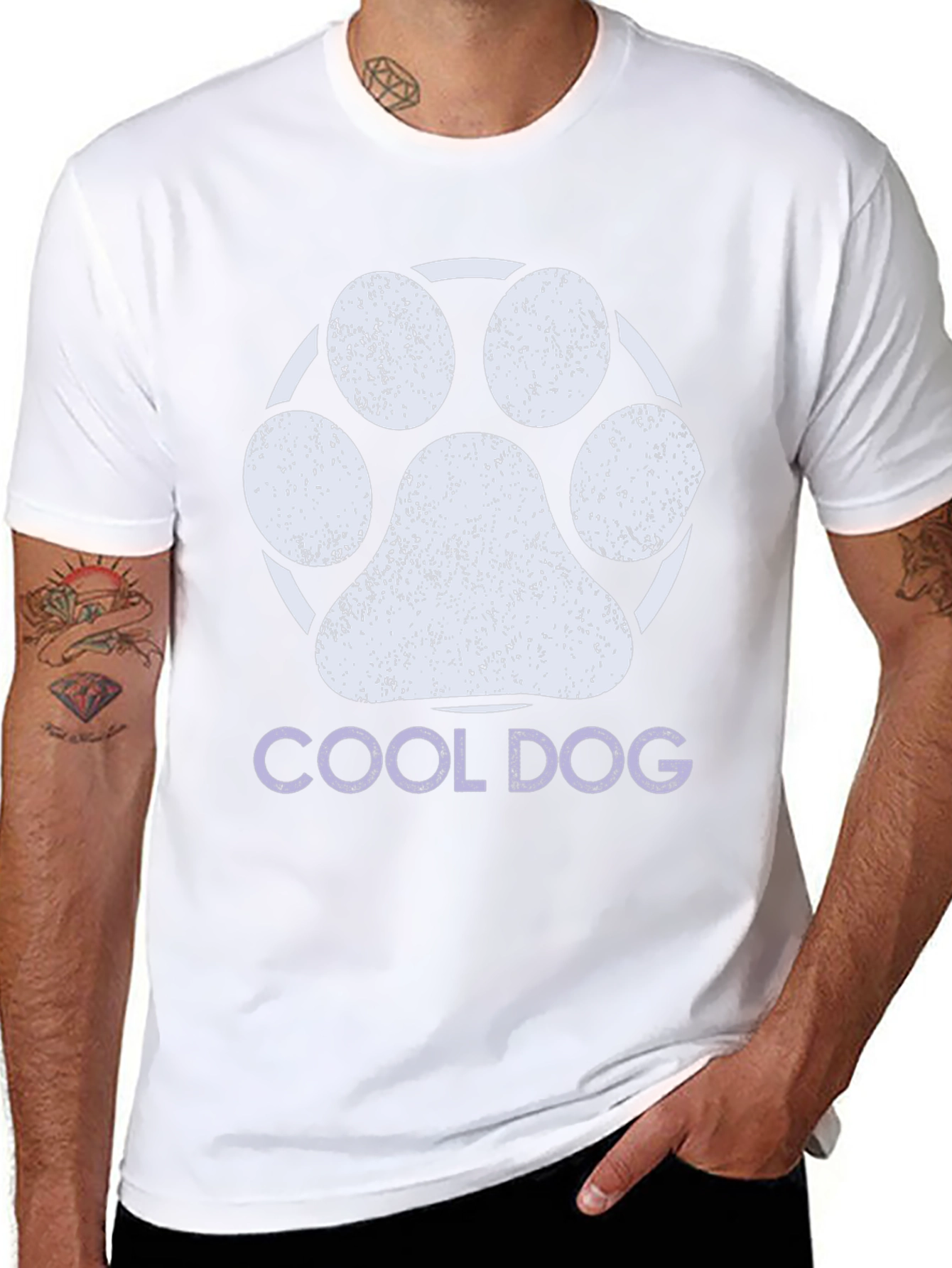Cool Dog Paw Graphic T-Shirt