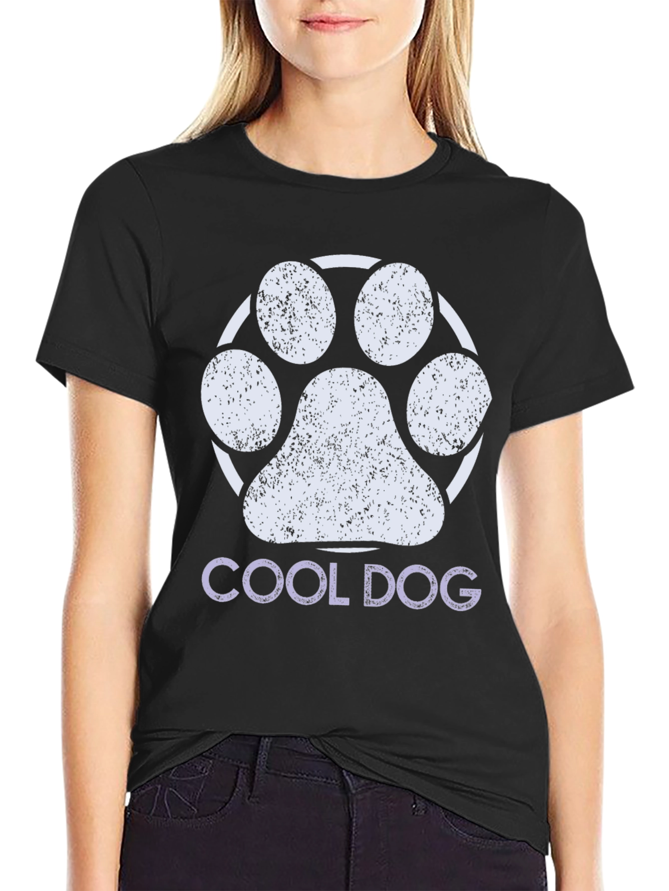 Cool Dog Paw Graphic T-Shirt