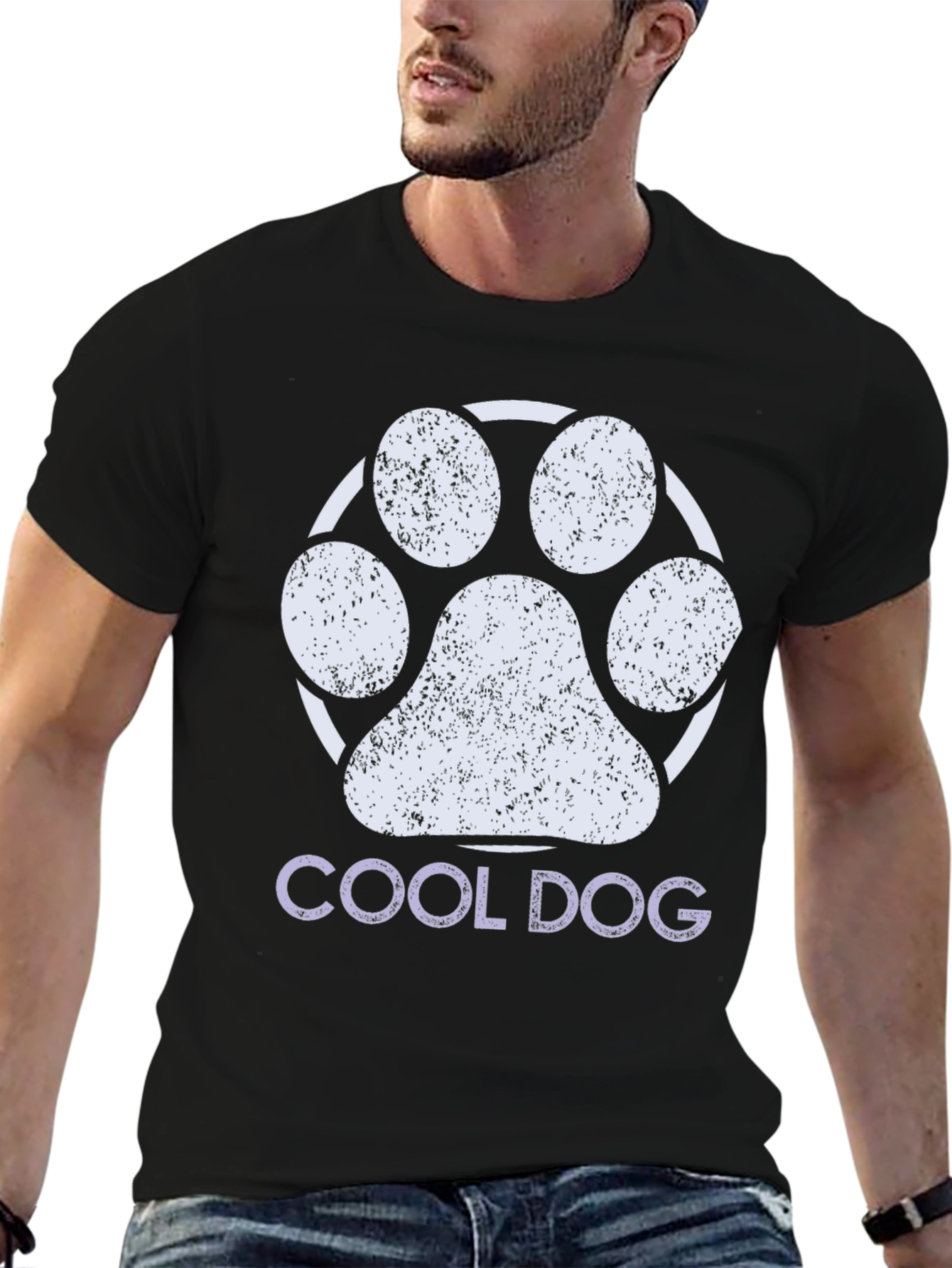 Cool Dog Paw Graphic T-Shirt
