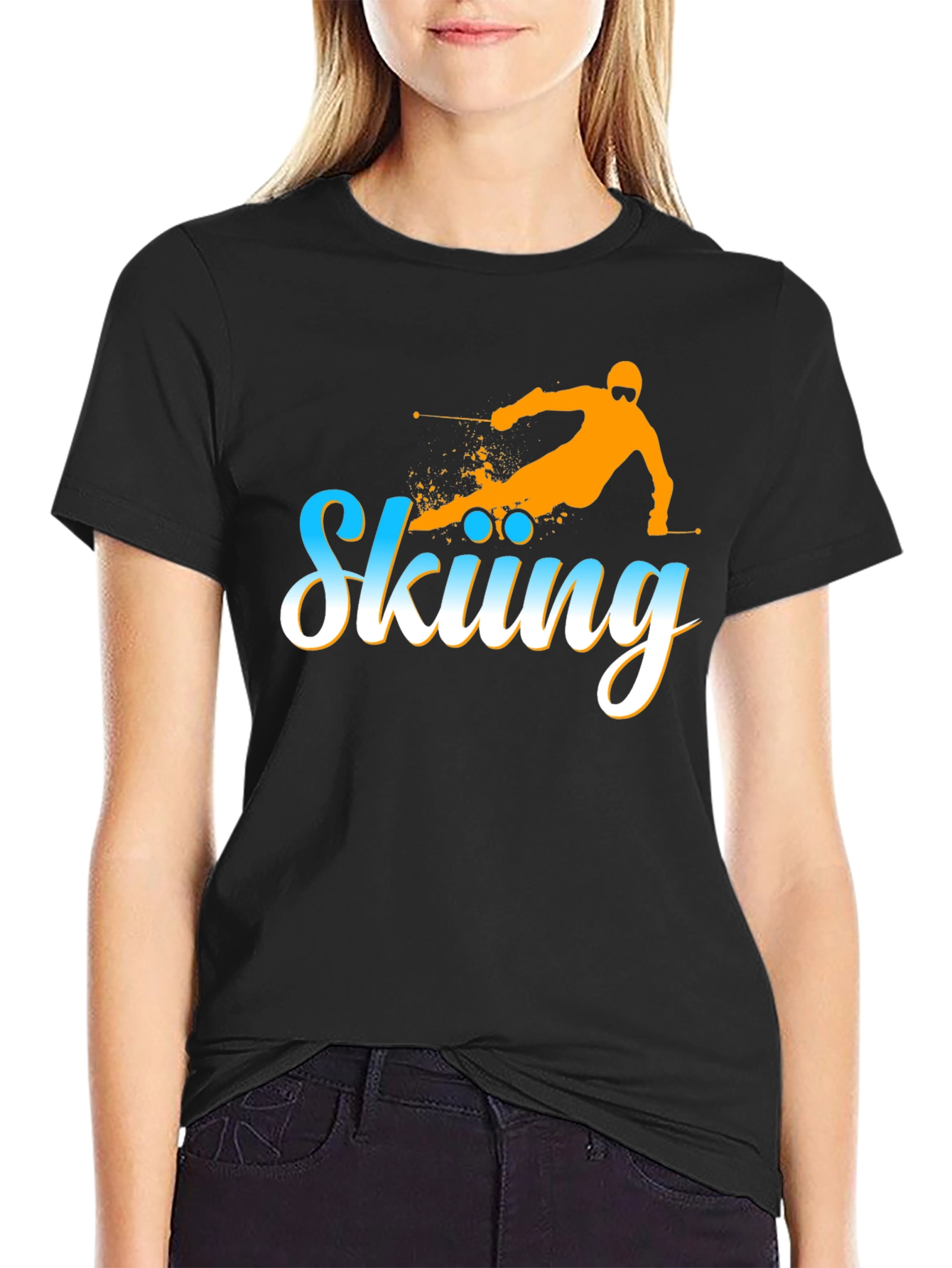 Skiing Graphic Tee - Winter Sport Shirt