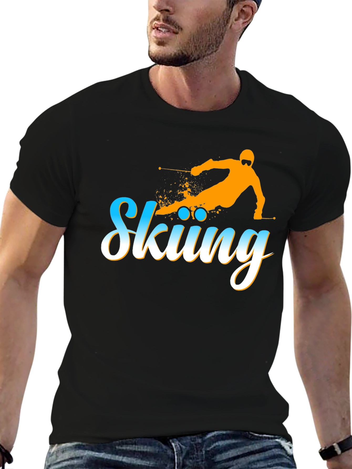 Skiing Graphic Tee - Winter Sport Shirt