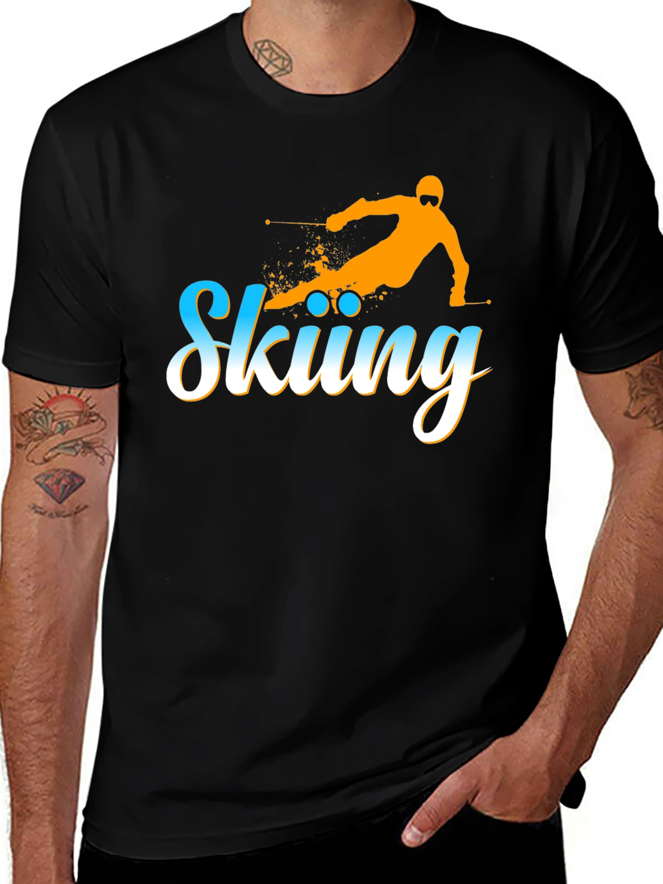 Skiing Graphic Tee - Winter Sport Shirt