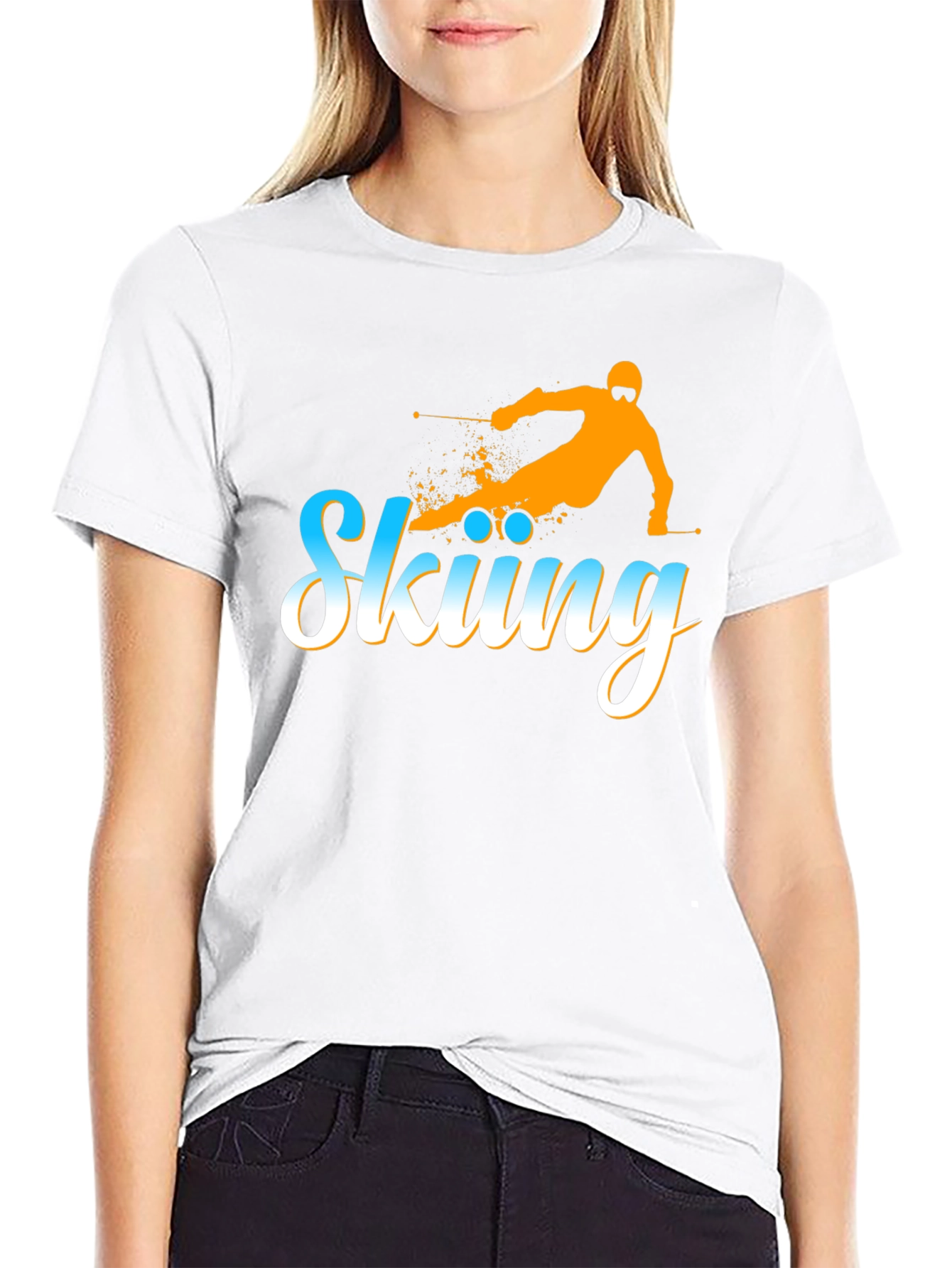 Skiing Graphic Tee - Winter Sport Shirt