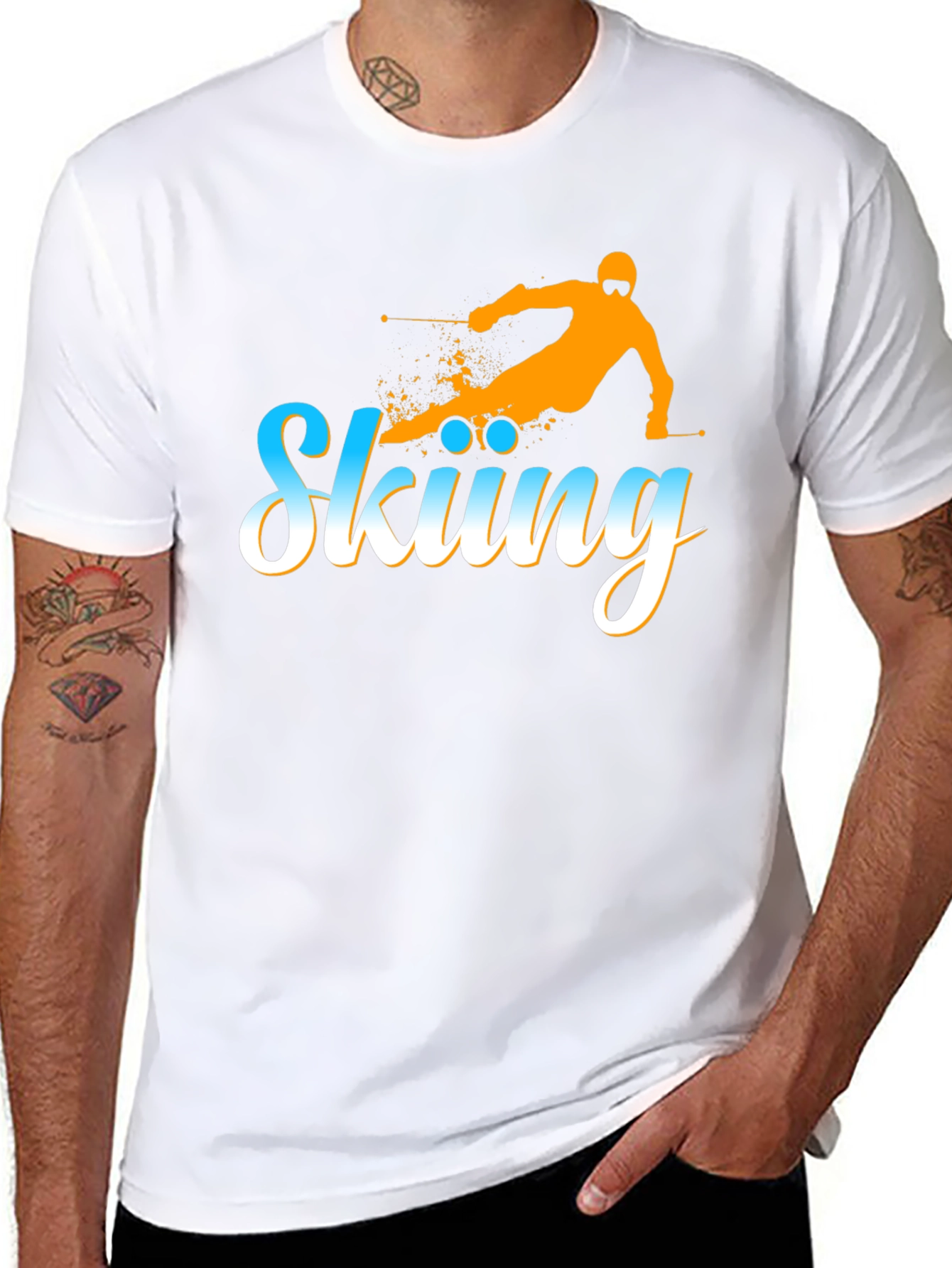 Skiing Graphic Tee - Winter Sport Shirt