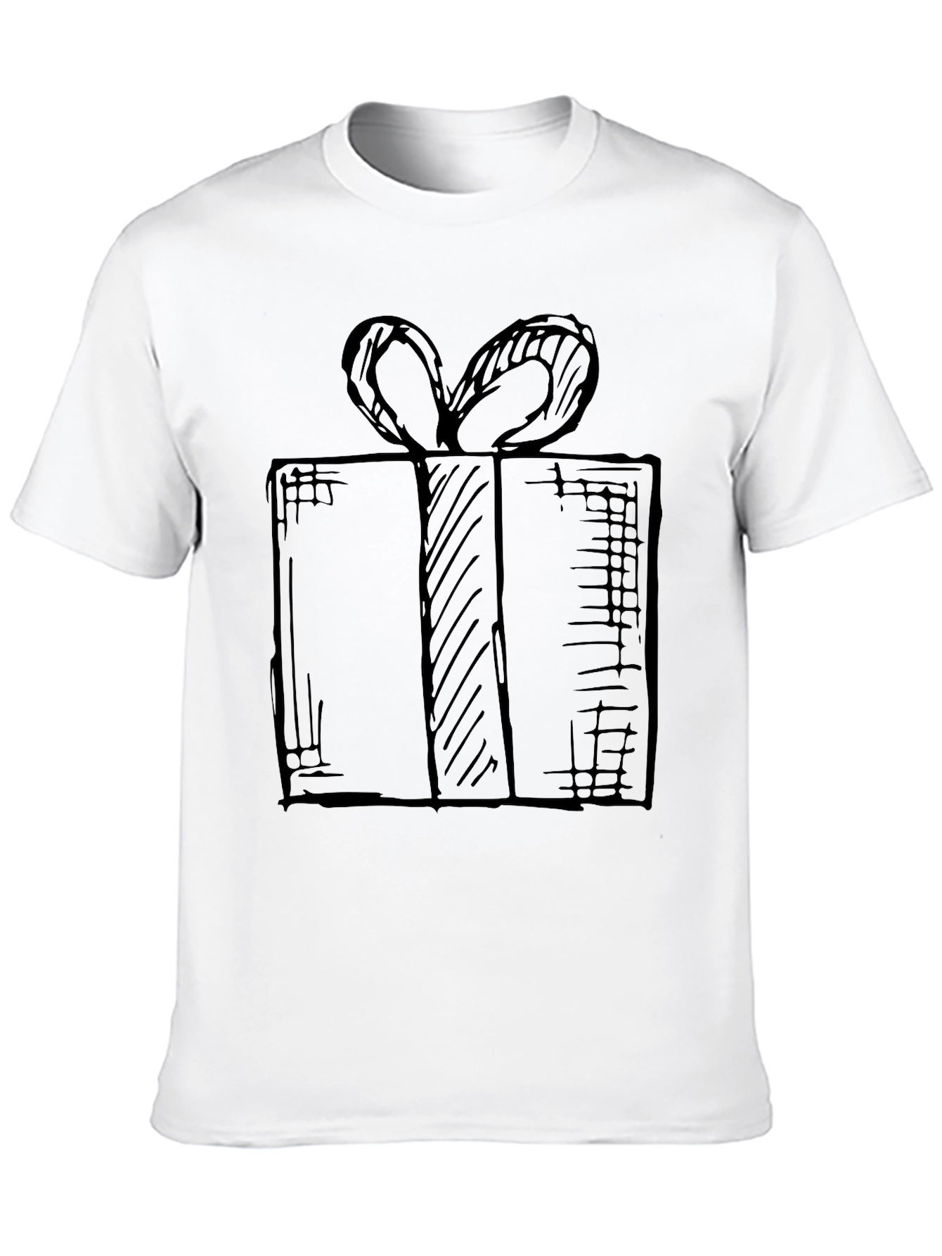 Sketchy Gift Tee - Black Cotton Present T-Shirt