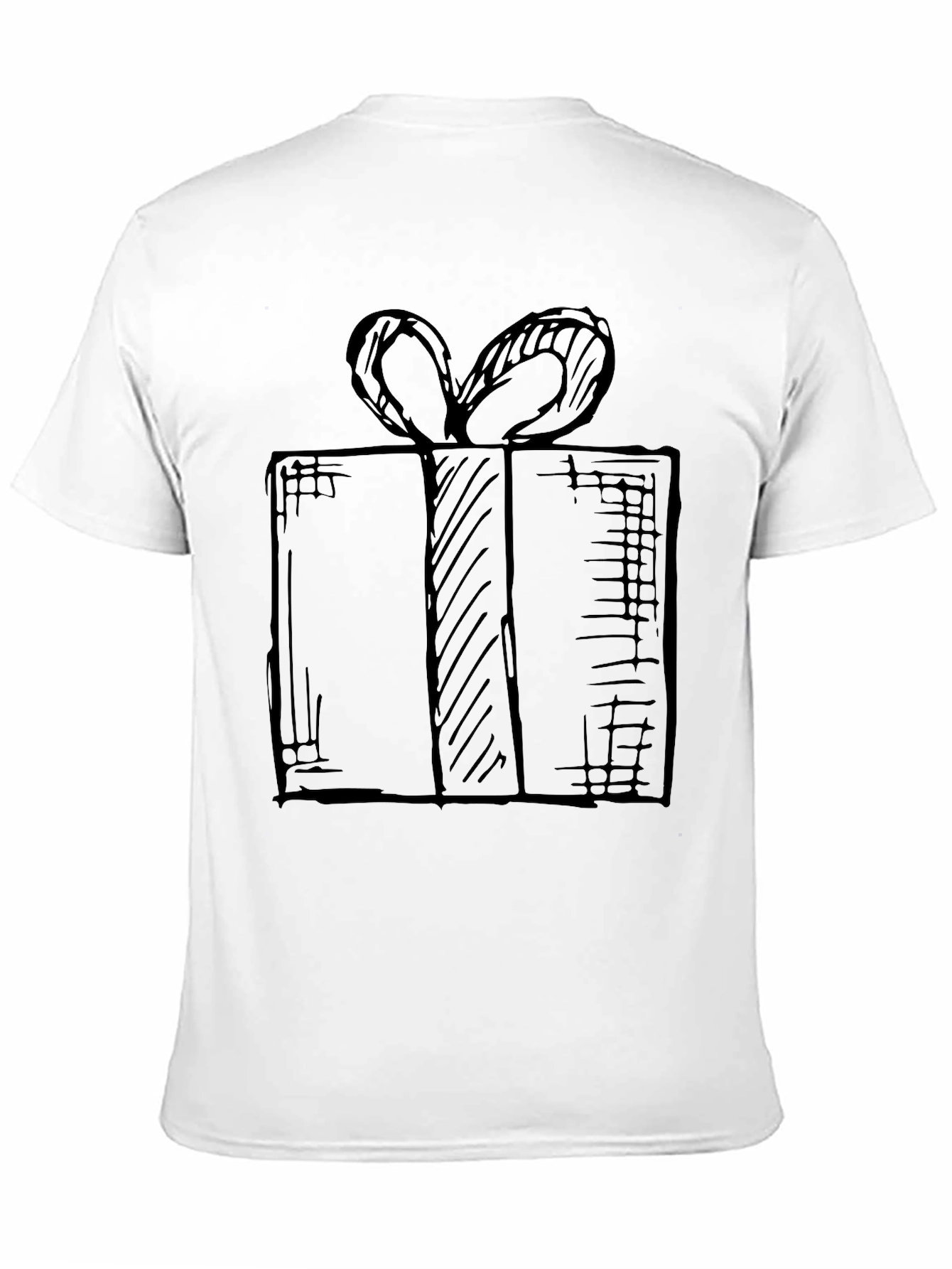 Sketchy Gift Tee - Black Cotton Present T-Shirt