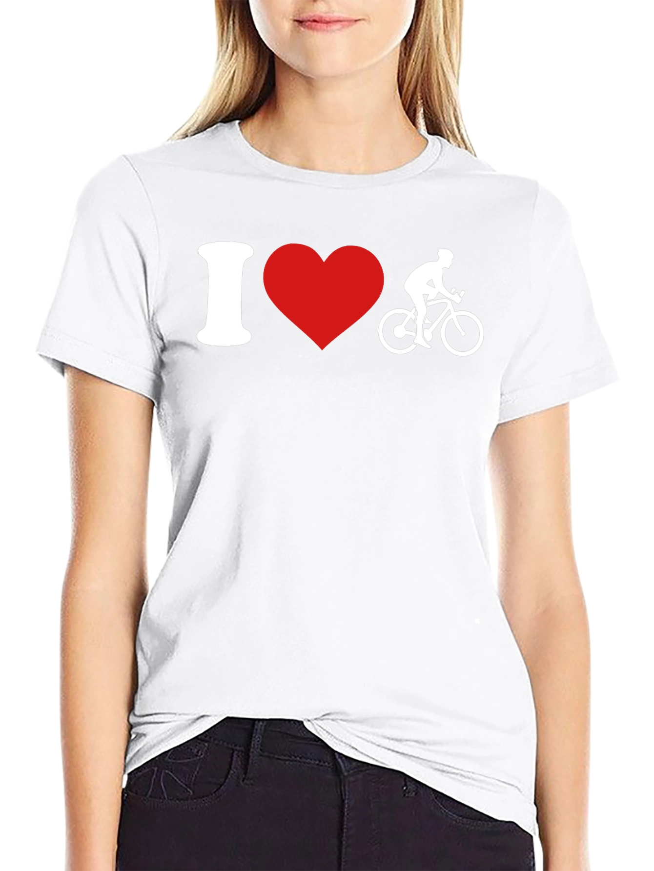 I Heart Cycling T-Shirt - Black Tee