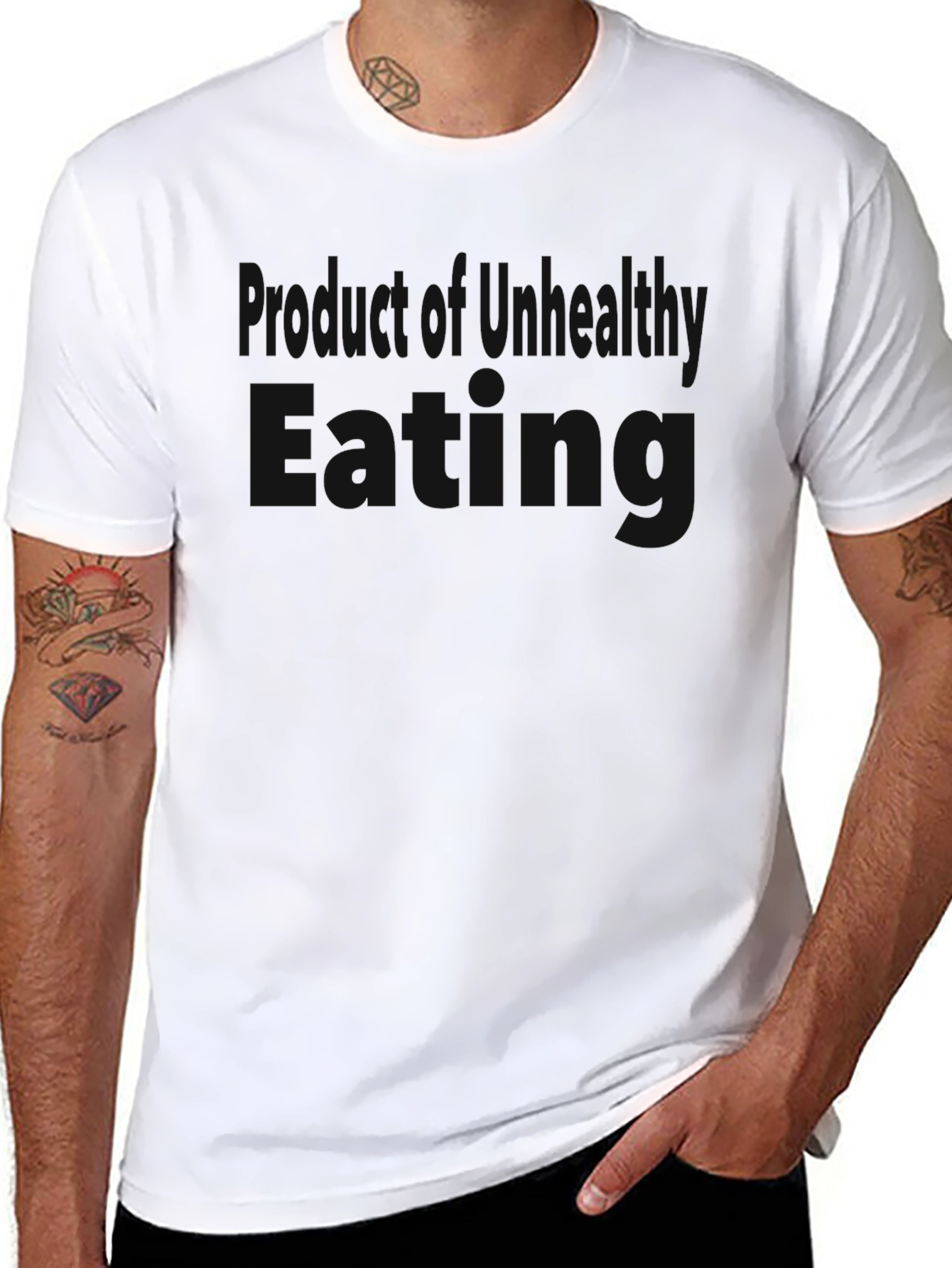 Mens Classic Black Crew Neck T-Shirt