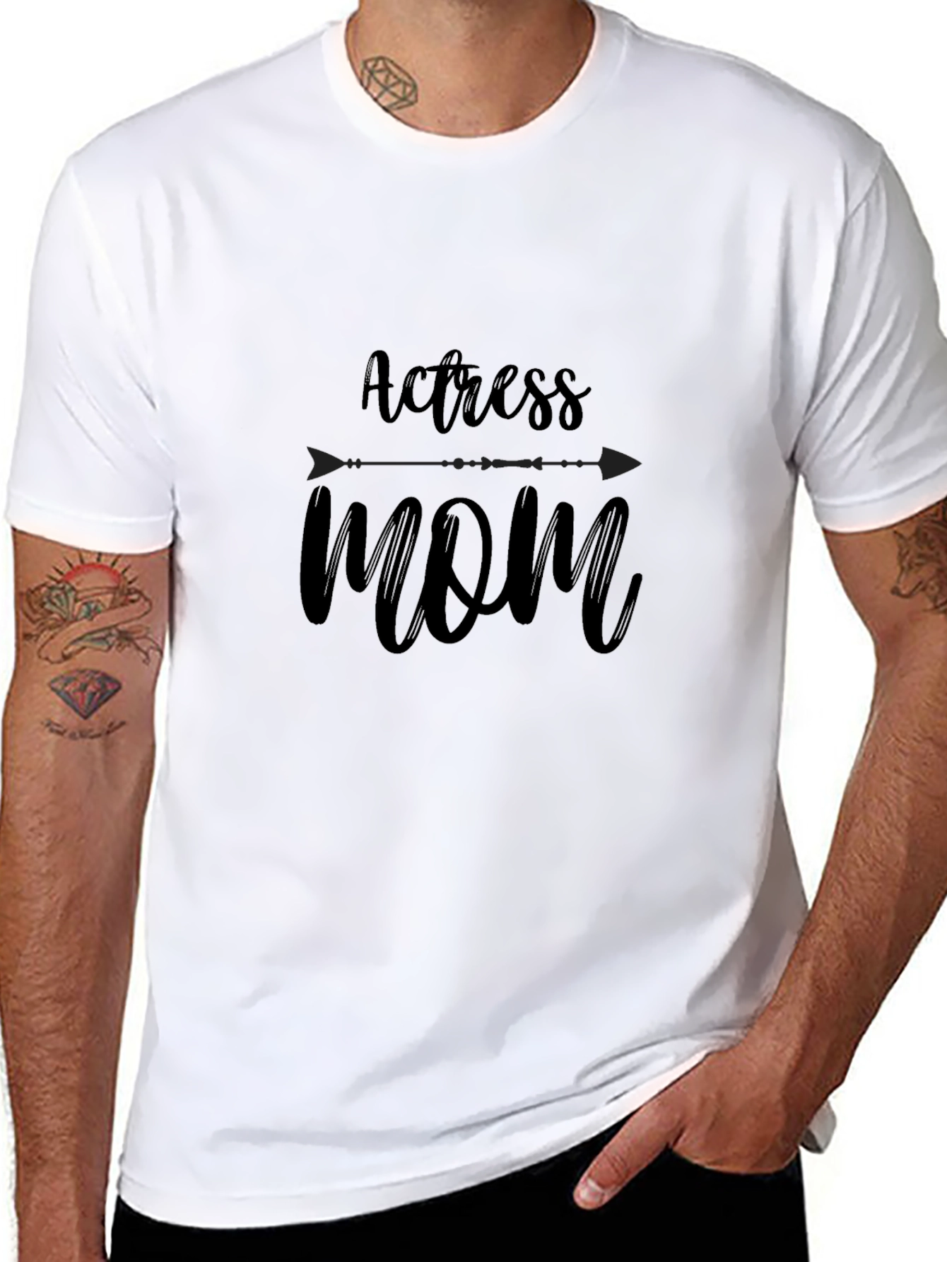Actress Mom Black T-Shirt - Stylish Graphic Tee