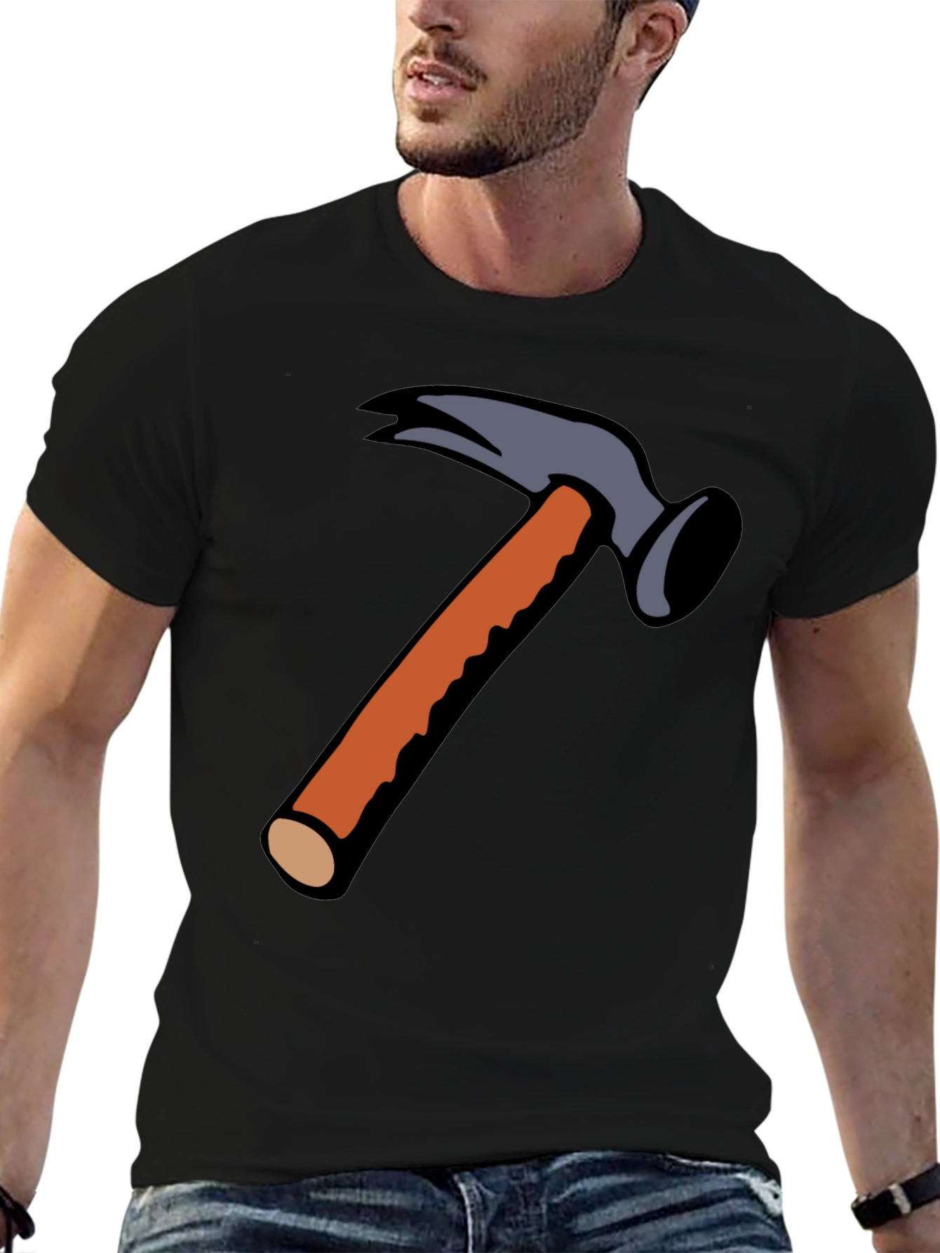 Hammer Time Graphic Tee - Black Cotton Blend