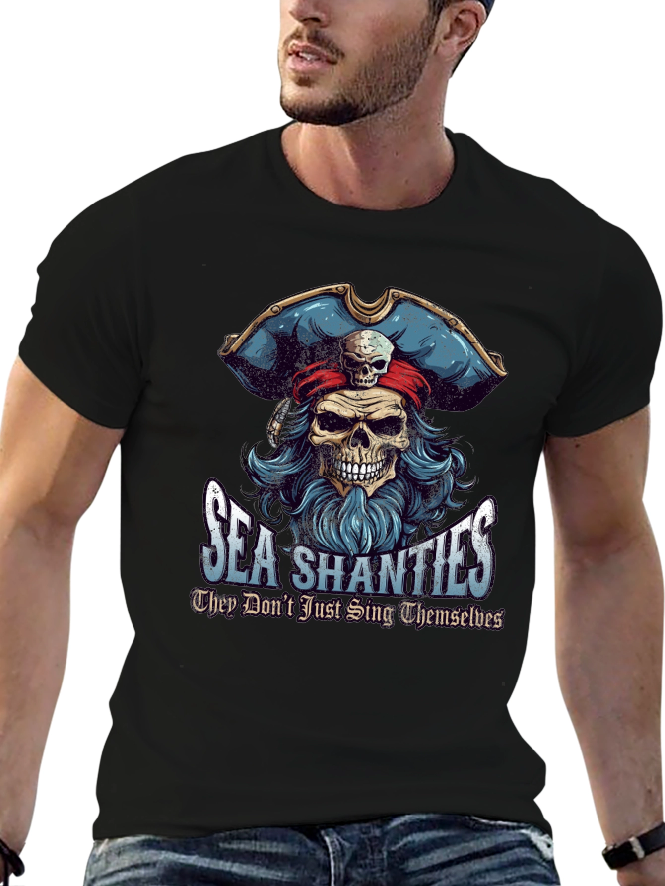 Sea Shanties Skull Graphic T-Shirt