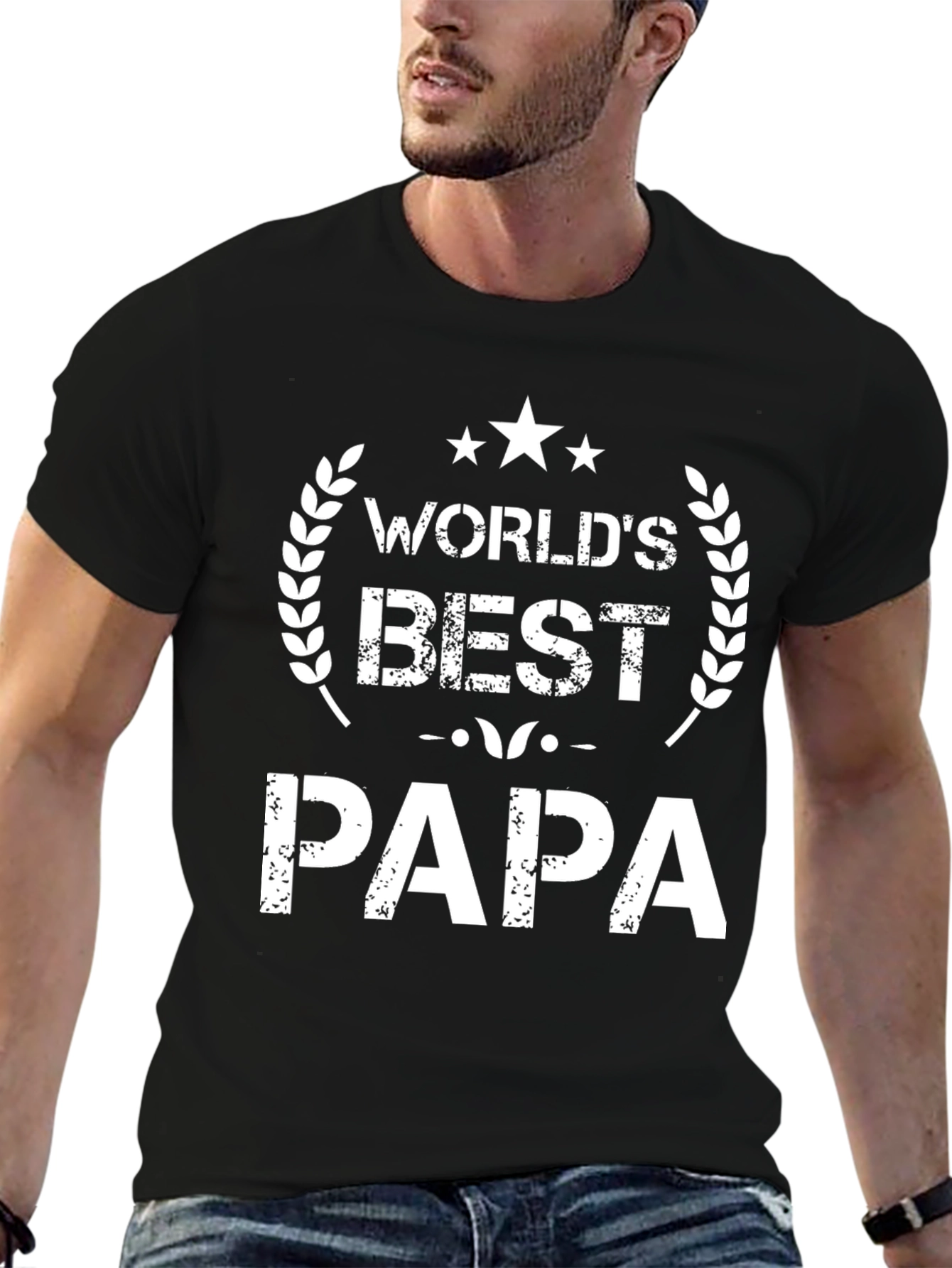 Worlds Best Papa T-Shirt - Fathers Day Gift