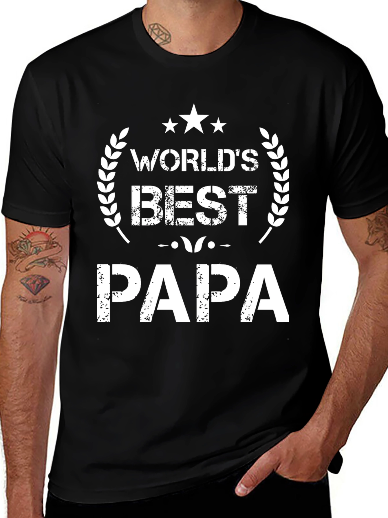 Worlds Best Papa T-Shirt - Fathers Day Gift