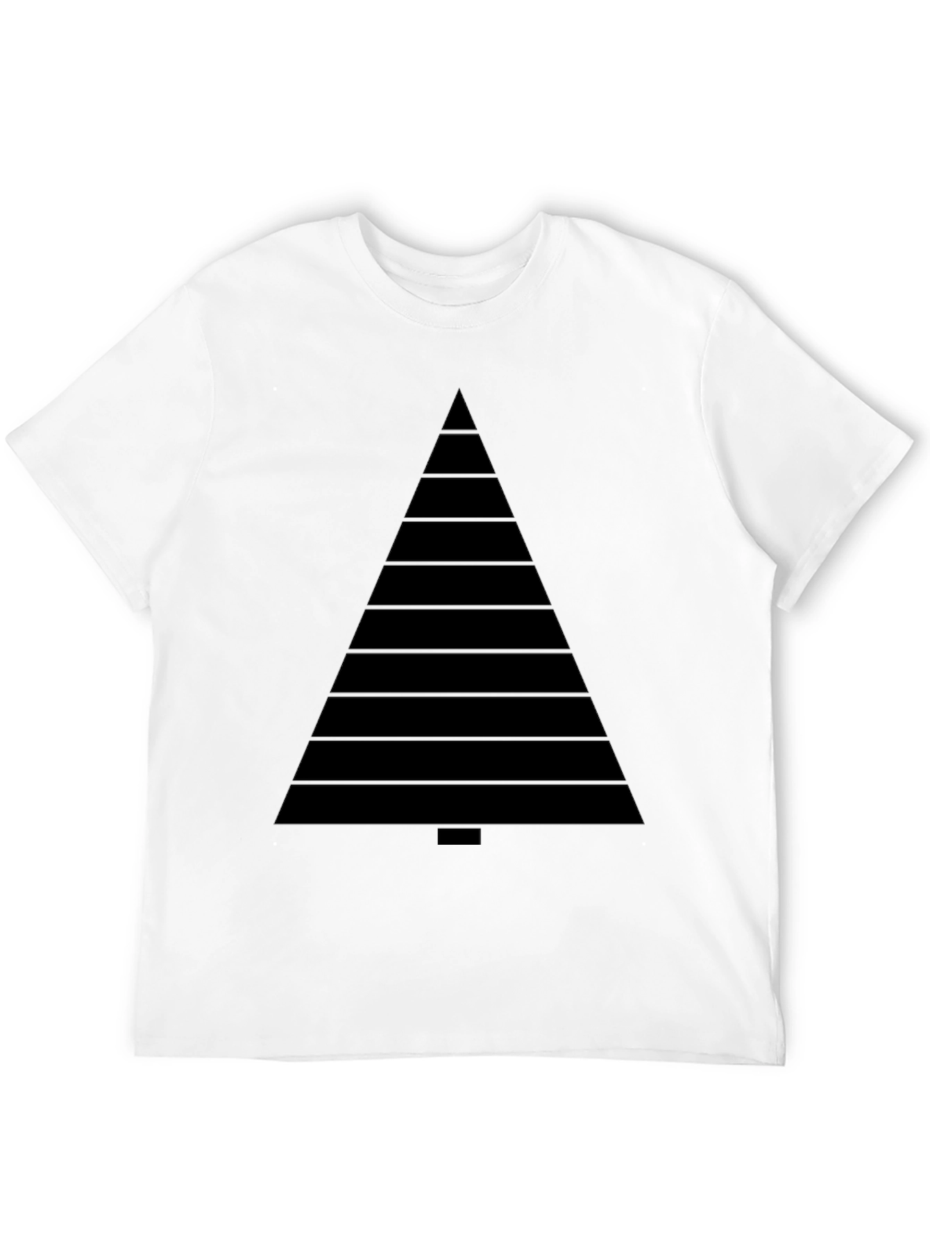 Modern Geometric Tree Black Tee