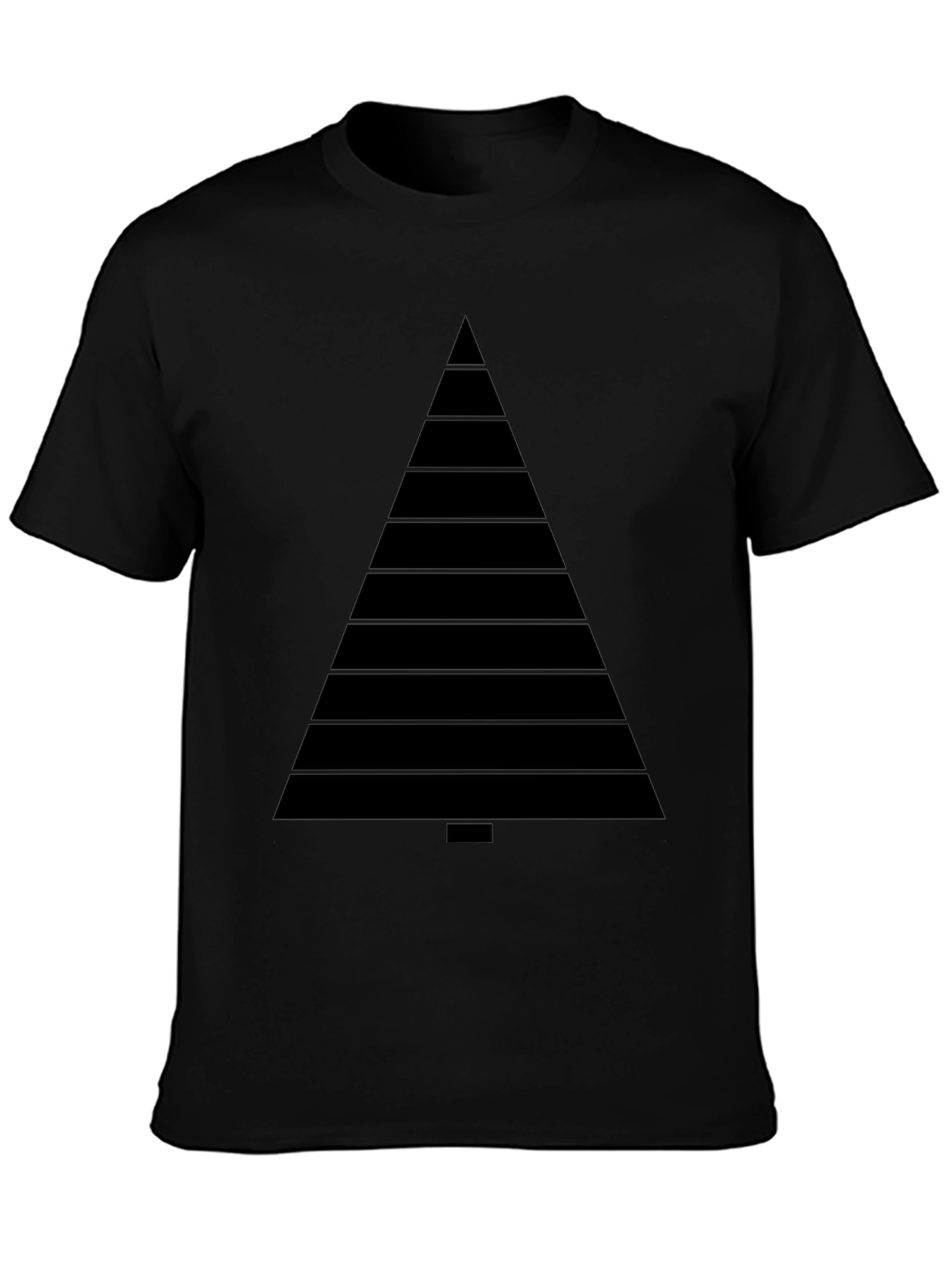 Modern Geometric Tree Black Tee