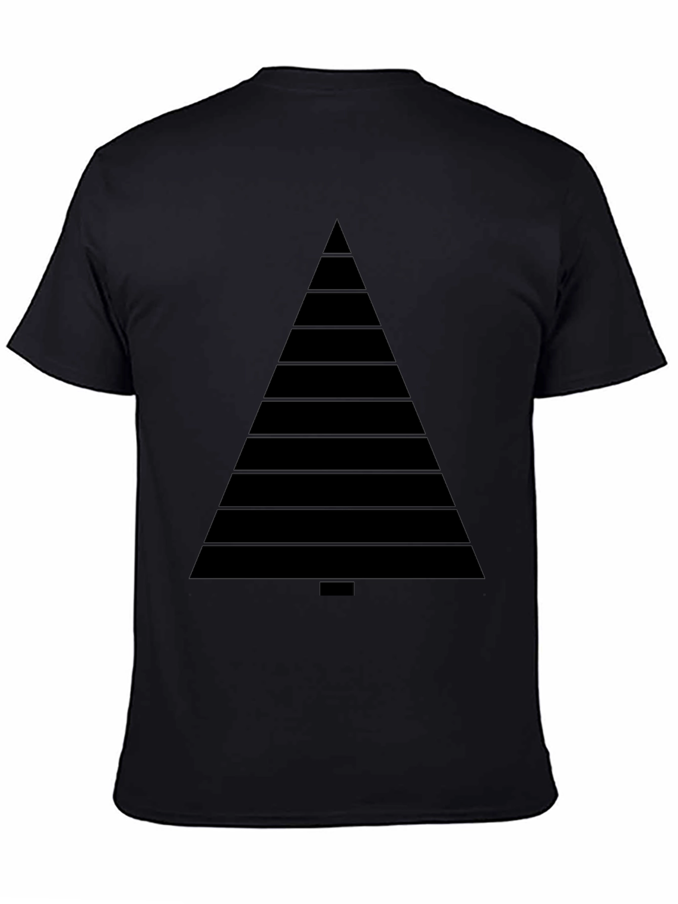 Modern Geometric Tree Black Tee
