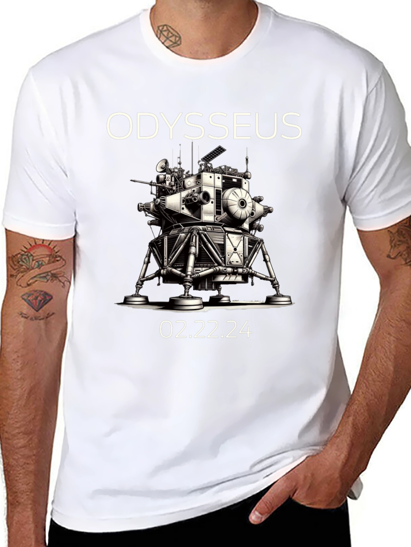 Odysseus Lunar Lander Graphic Tee