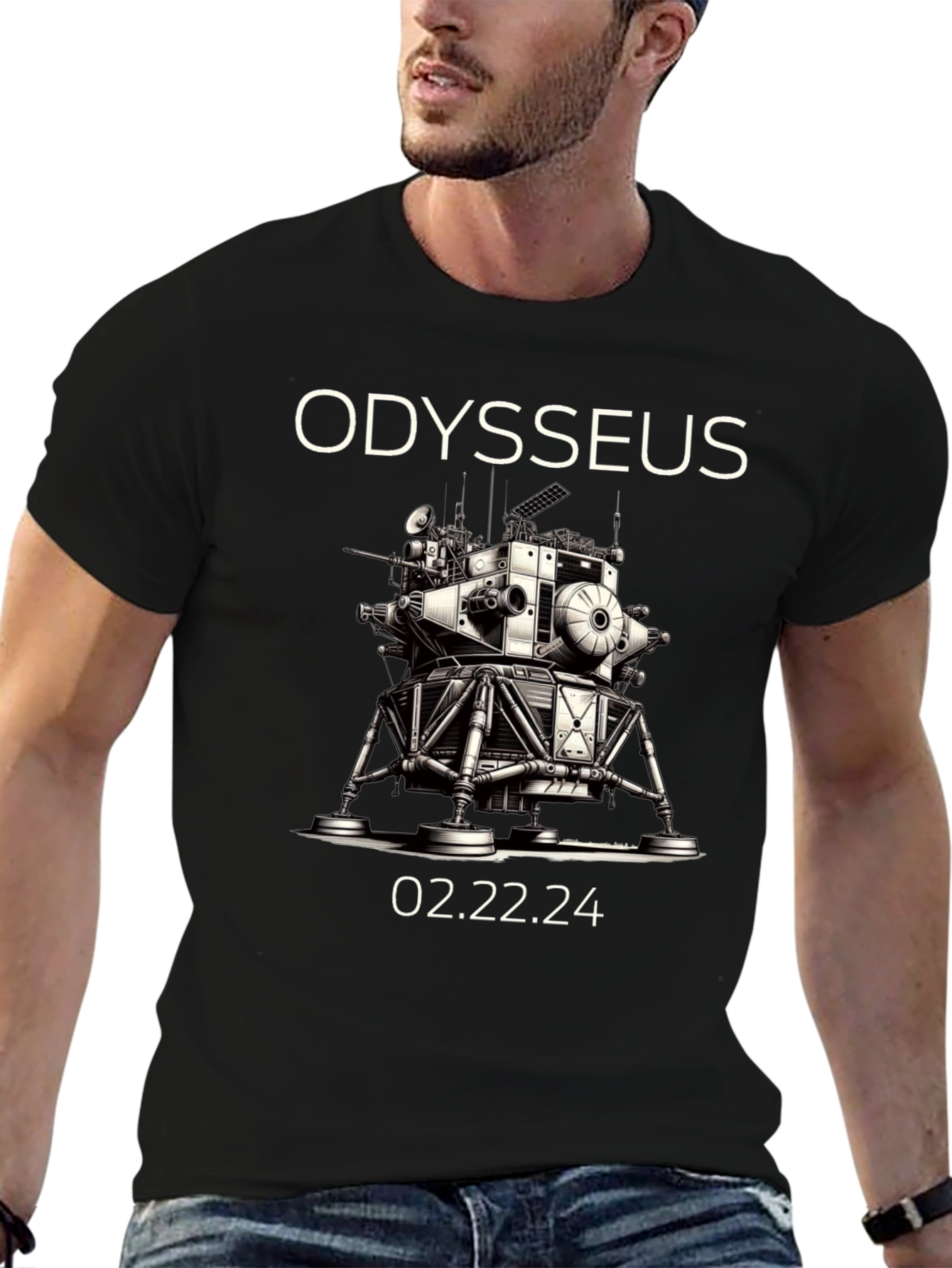 Odysseus Lunar Lander Graphic Tee