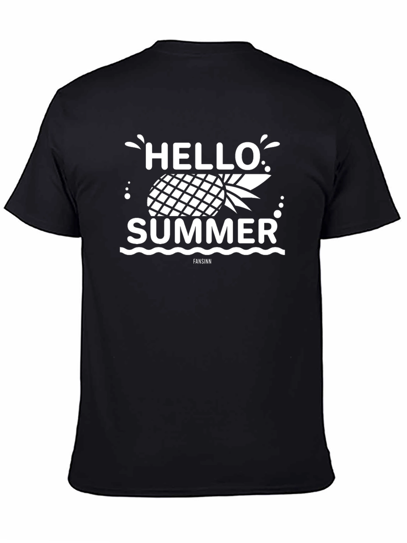 Hello Summer Pineapple T-Shirt - Black
