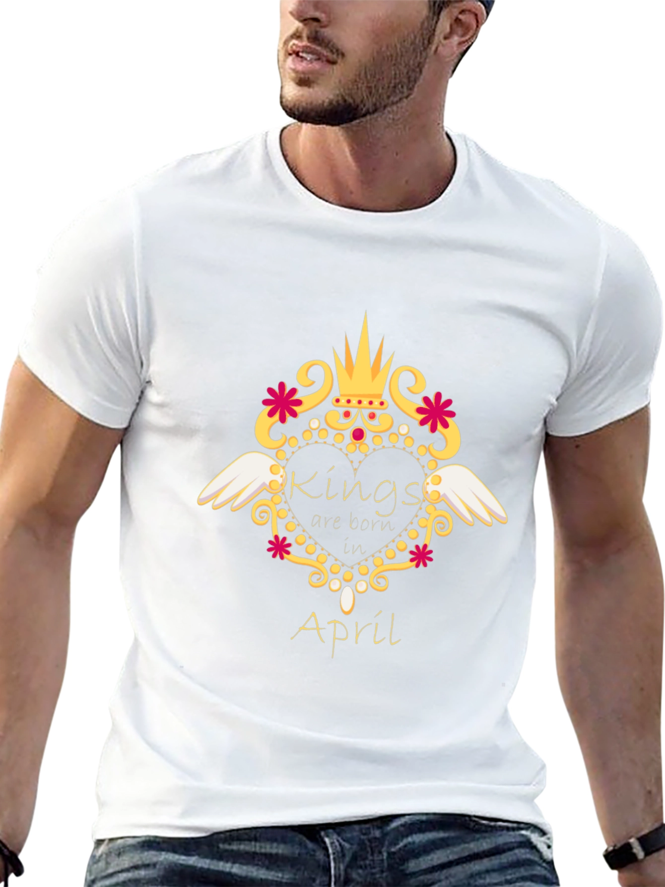 Kings Born in April Black T-Shirt