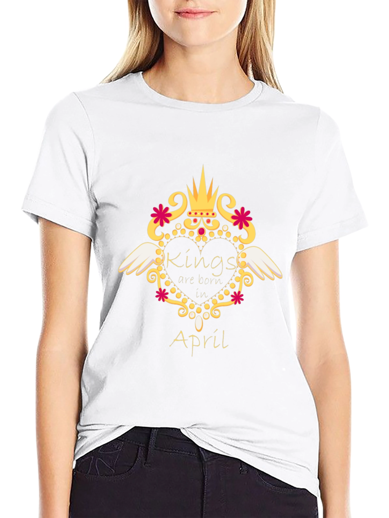 Kings Born in April Black T-Shirt