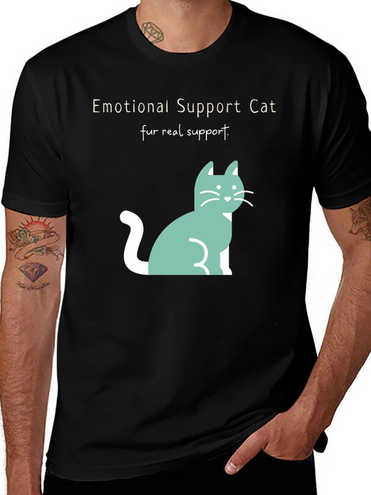 Emotional Support Cat T-Shirt: Fur Real Support!