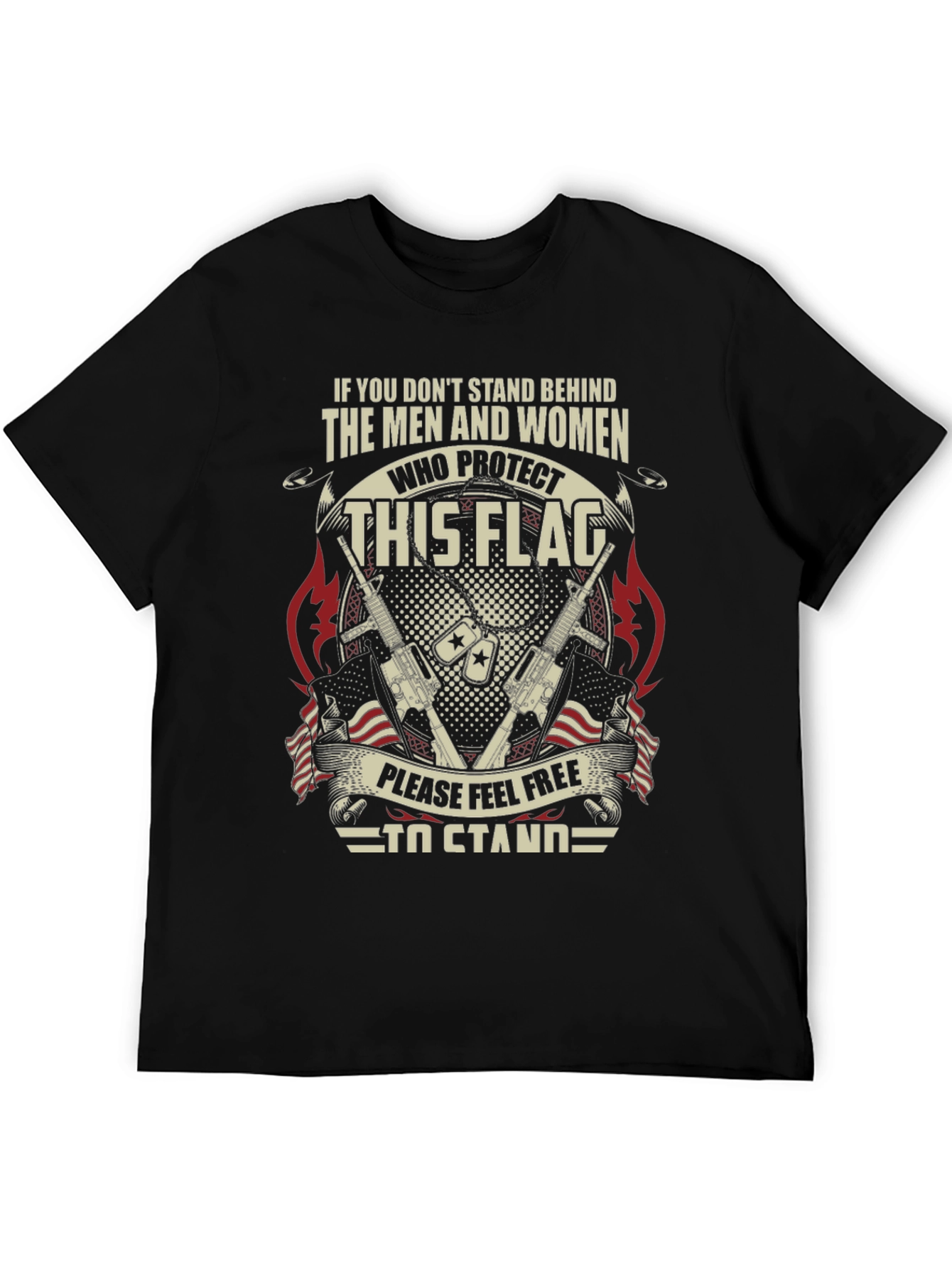 Patriotic Stand For The Flag Graphic Tee