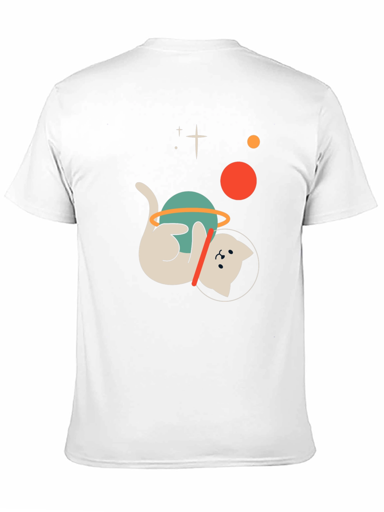 Astronaut Cat Graphic T-Shirt