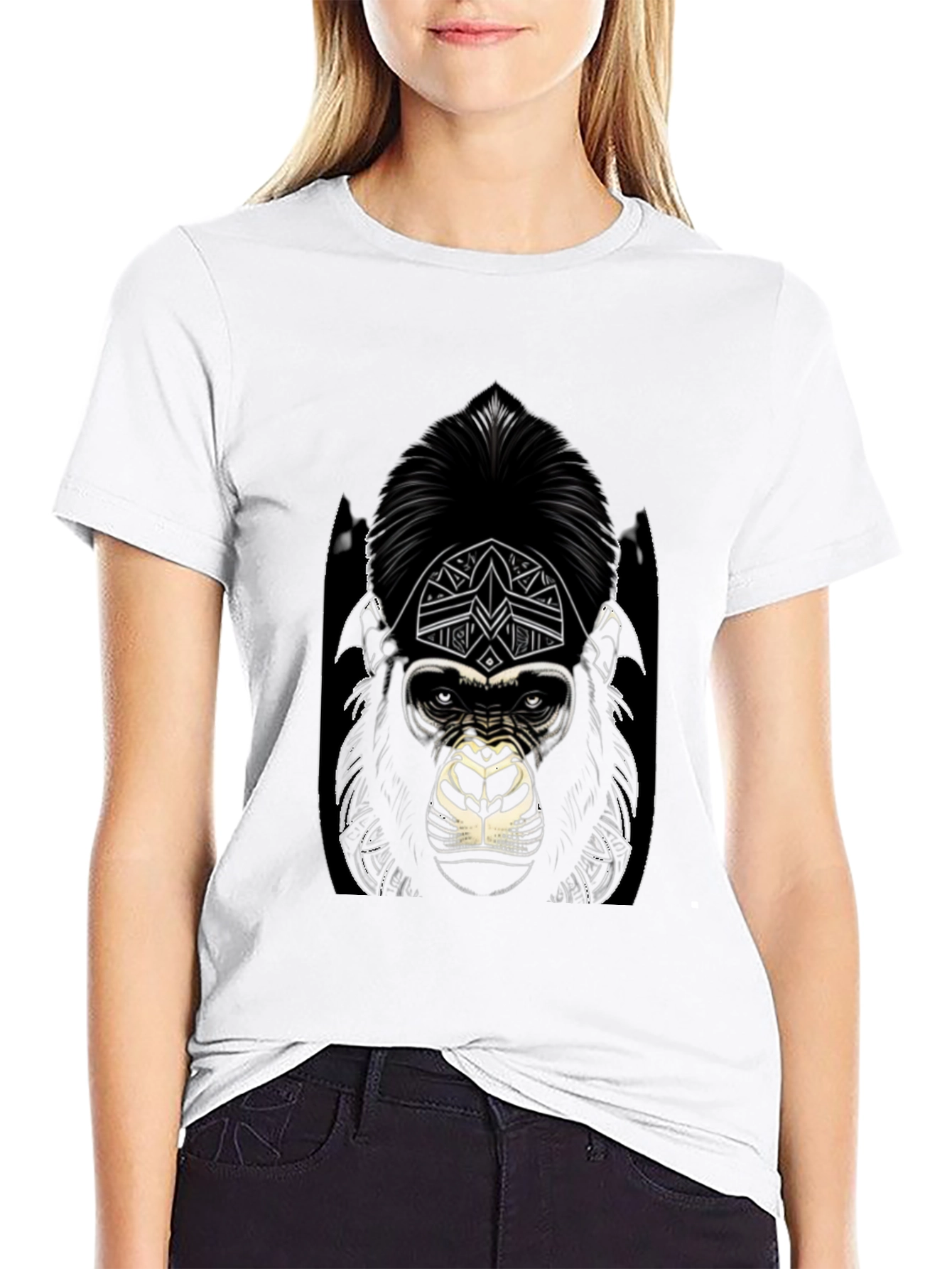 Graphic Gorilla Tee - Tribal Design