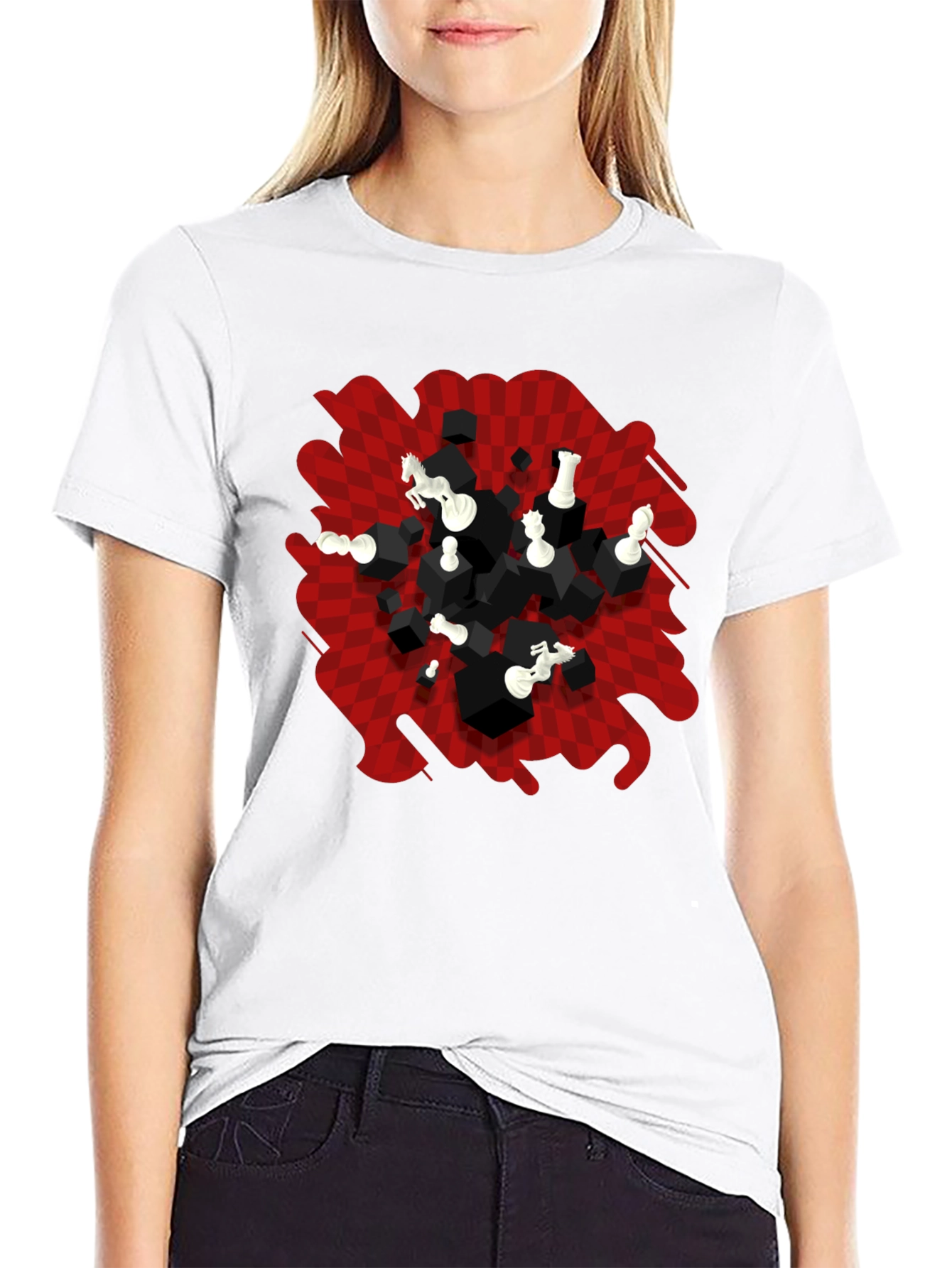 Chess Graphic T-Shirt - Abstract Game Design
