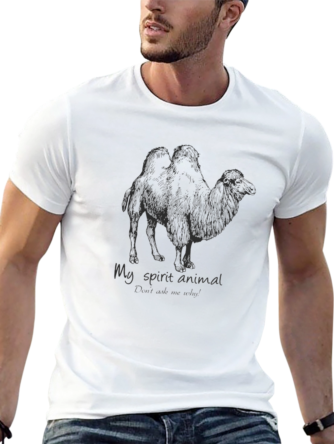 Camel Spirit Animal Graphic T-Shirt
