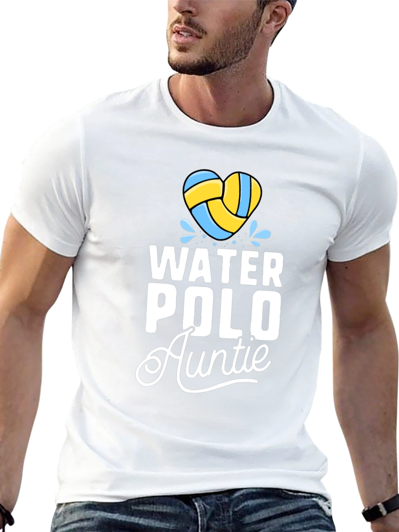 Water Polo Auntie T-Shirt Heart Waterpolo