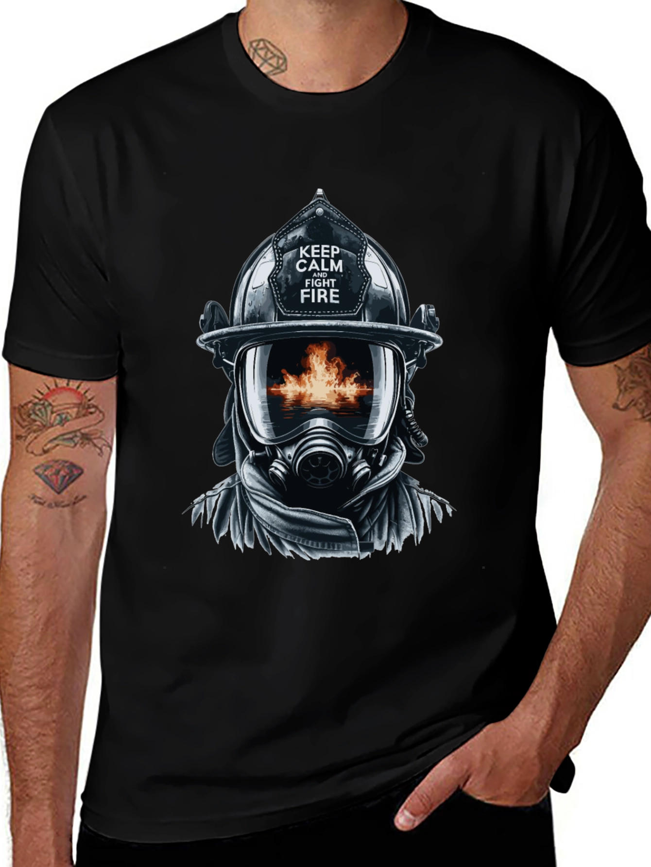 Firefighter Graphic Tee: Keep Calm & Fight Fire
