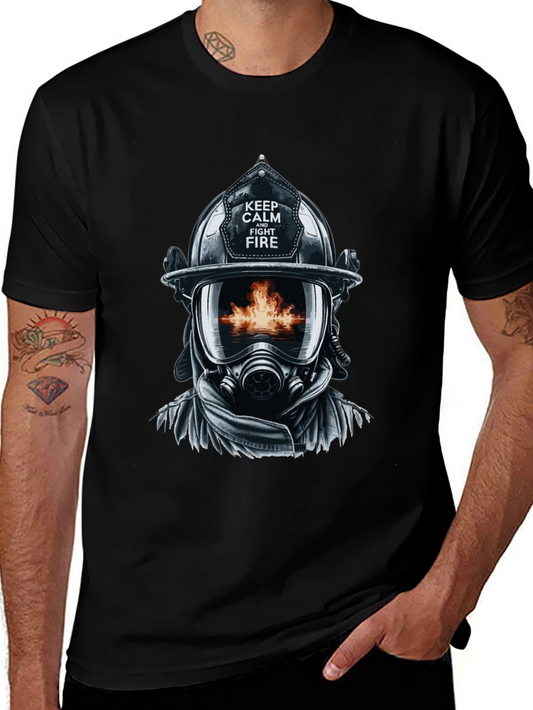 Firefighter Graphic Tee: Keep Calm & Fight Fire