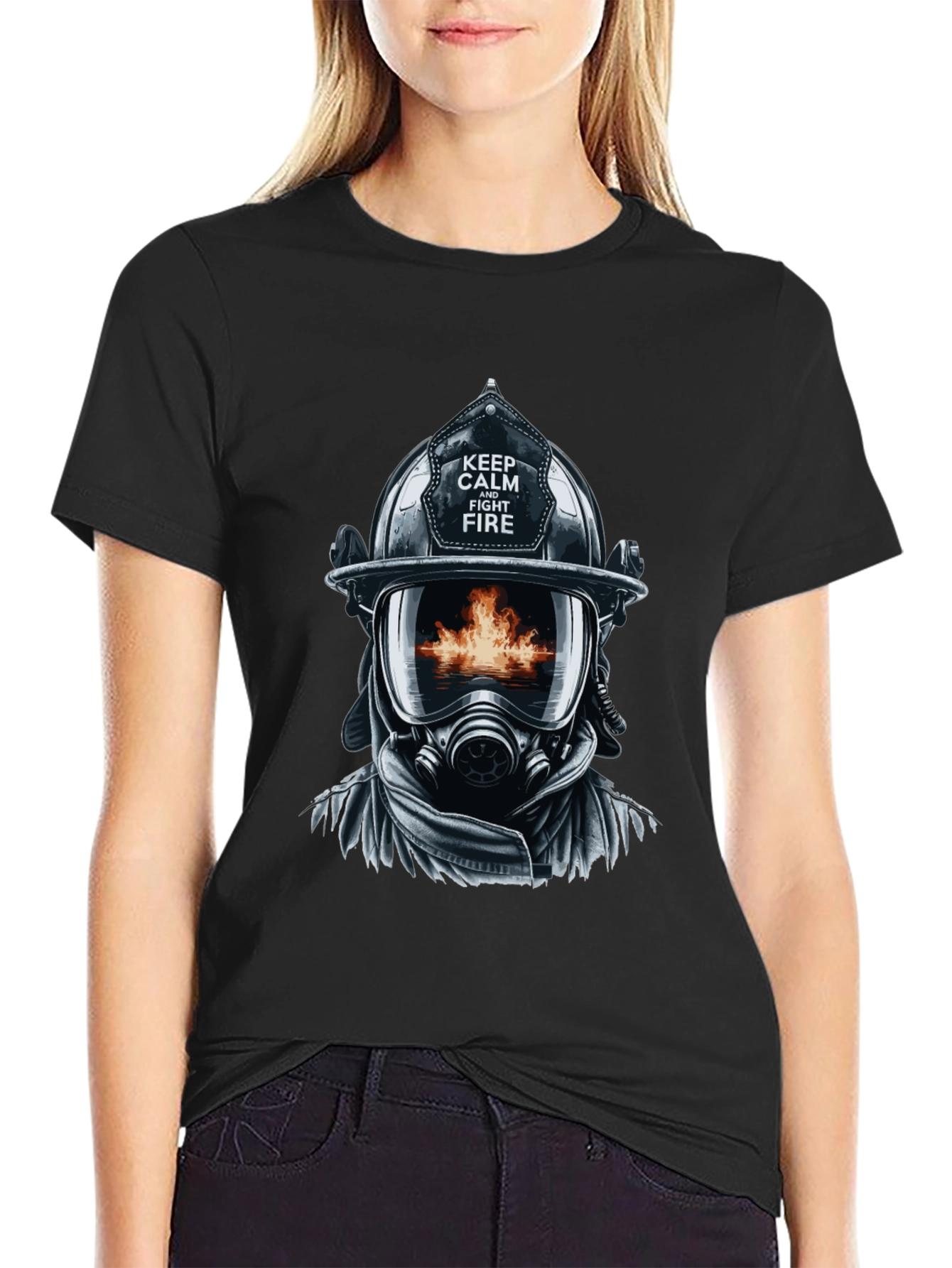 Firefighter Graphic Tee: Keep Calm & Fight Fire