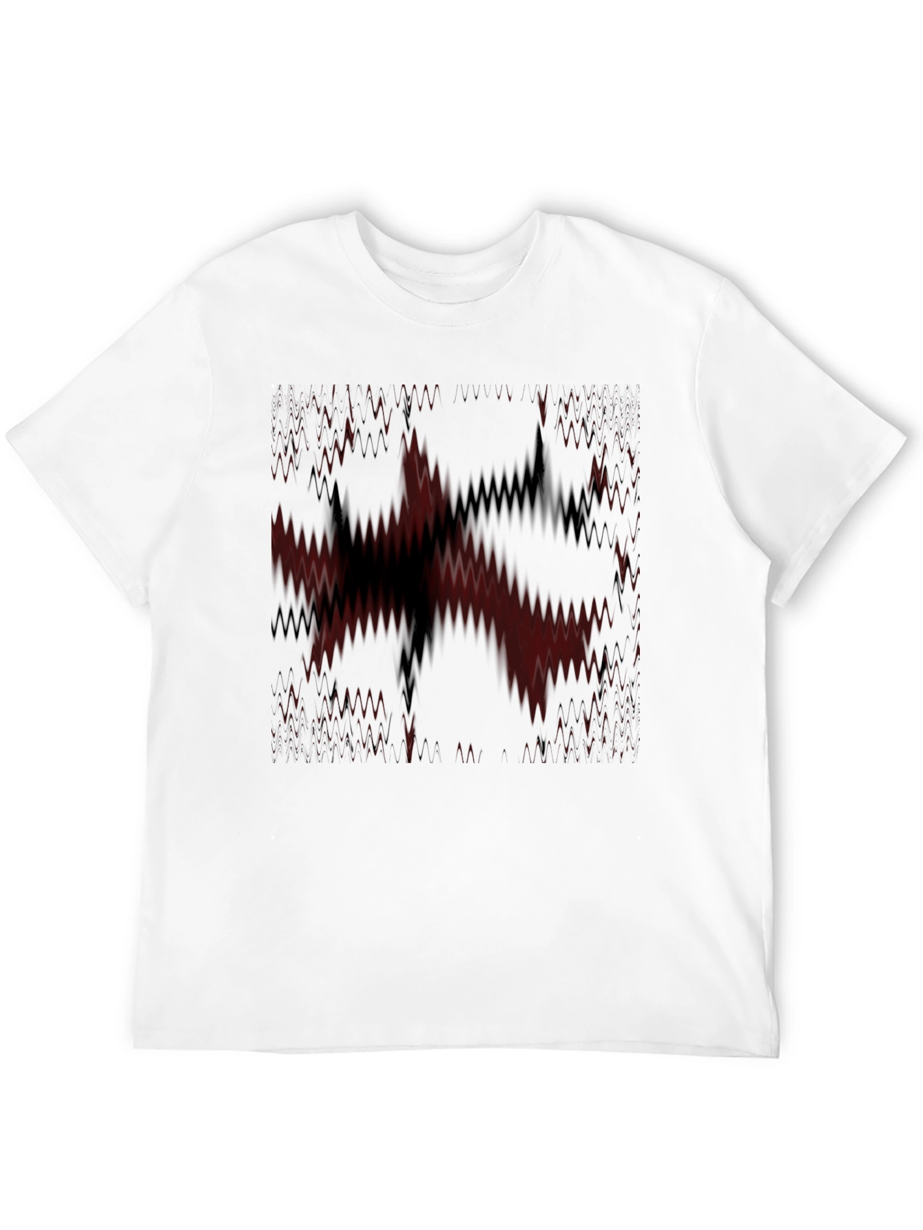 Abstract Graphic Print Tee - Black