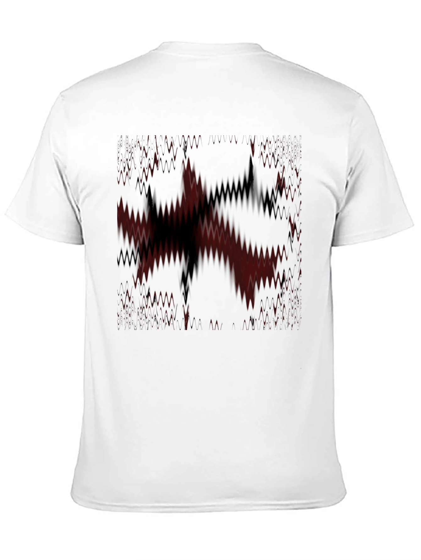 Abstract Graphic Print Tee - Black