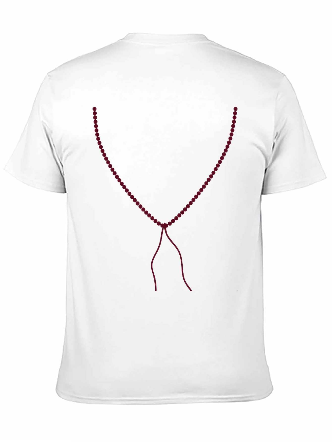 Beaded Necklace Graphic Tee - Black