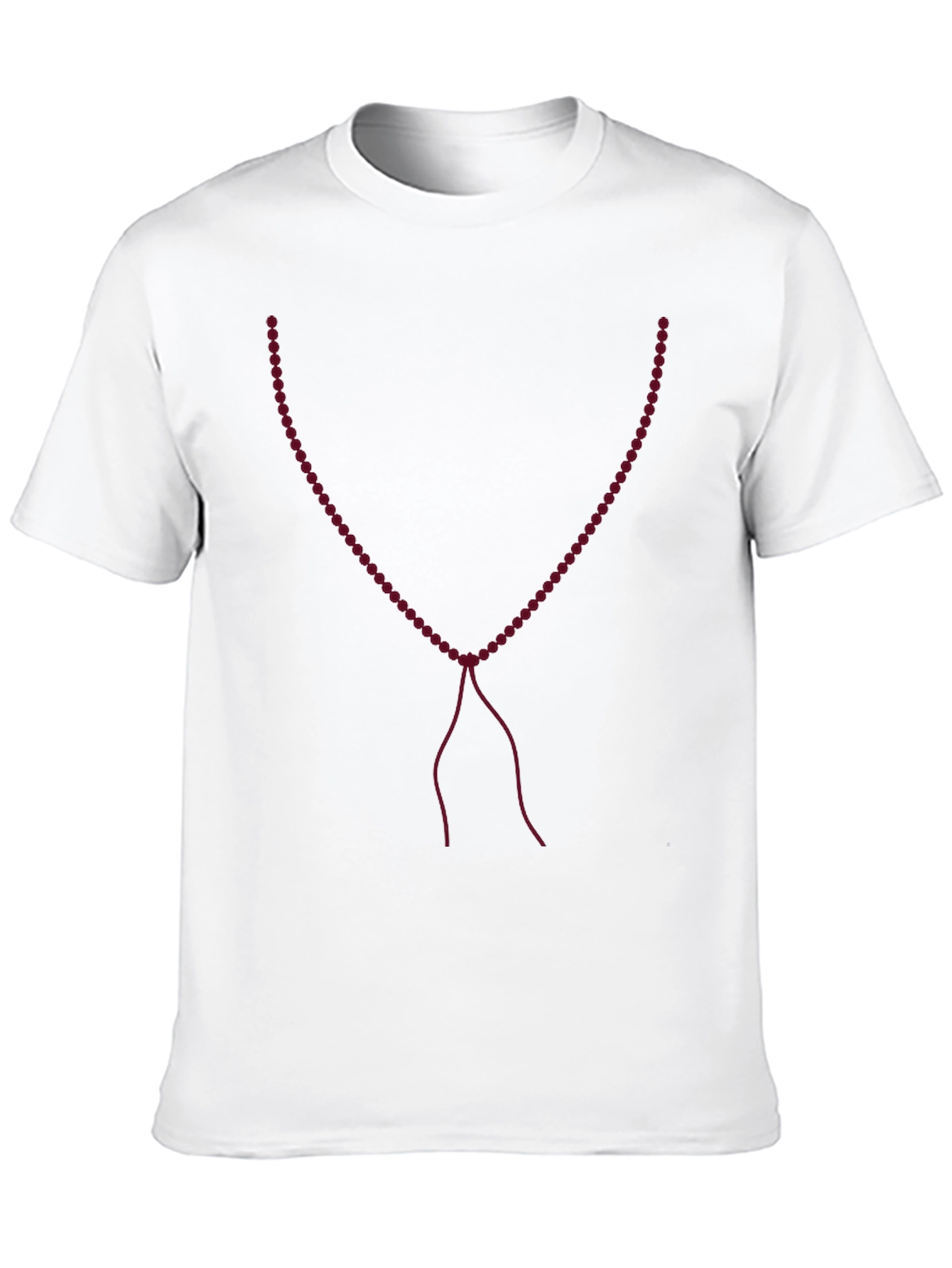 Beaded Necklace Graphic Tee - Black