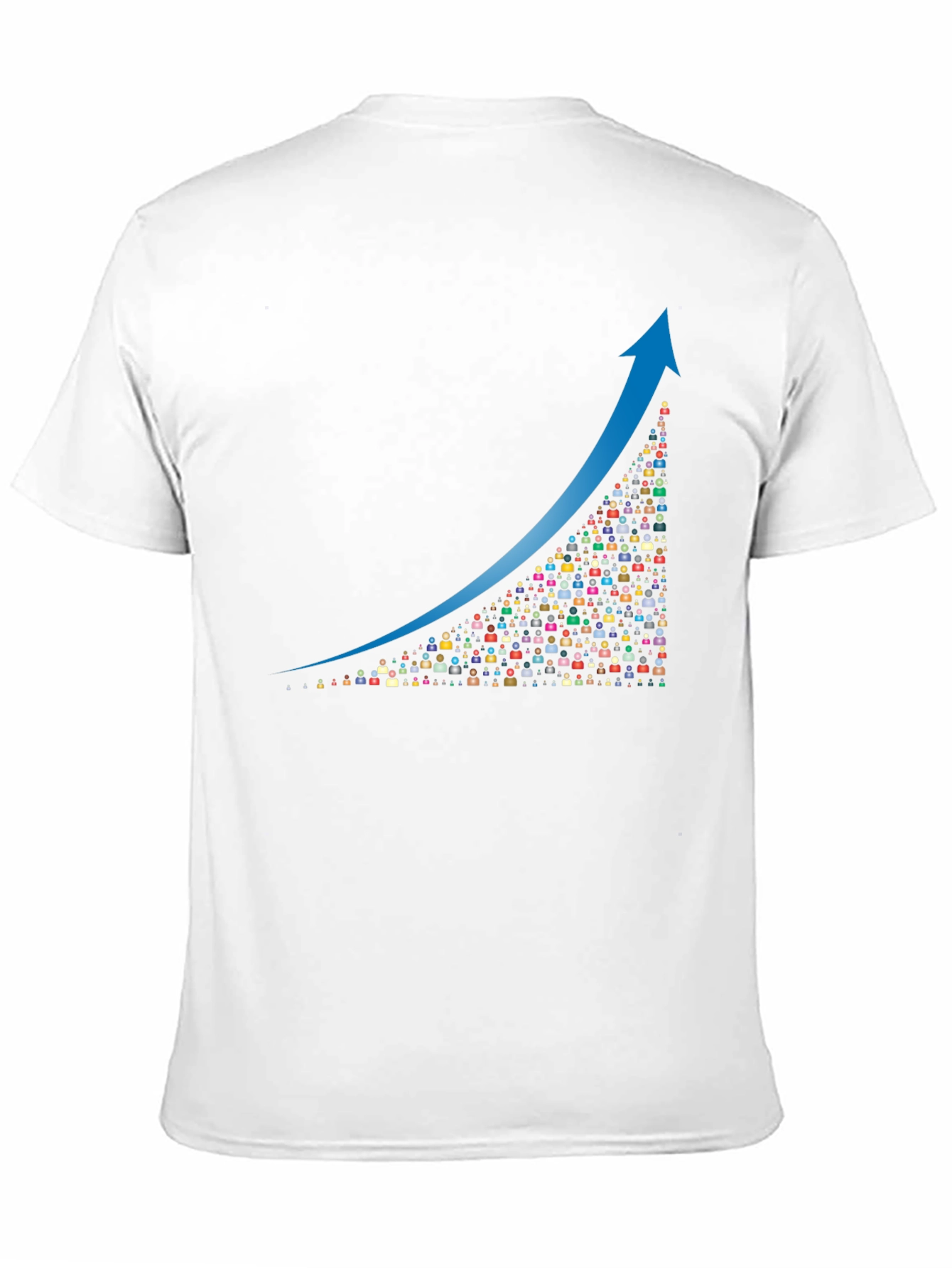 Growth Chart Graphic Tee - Black Cotton Blend T-Shirt