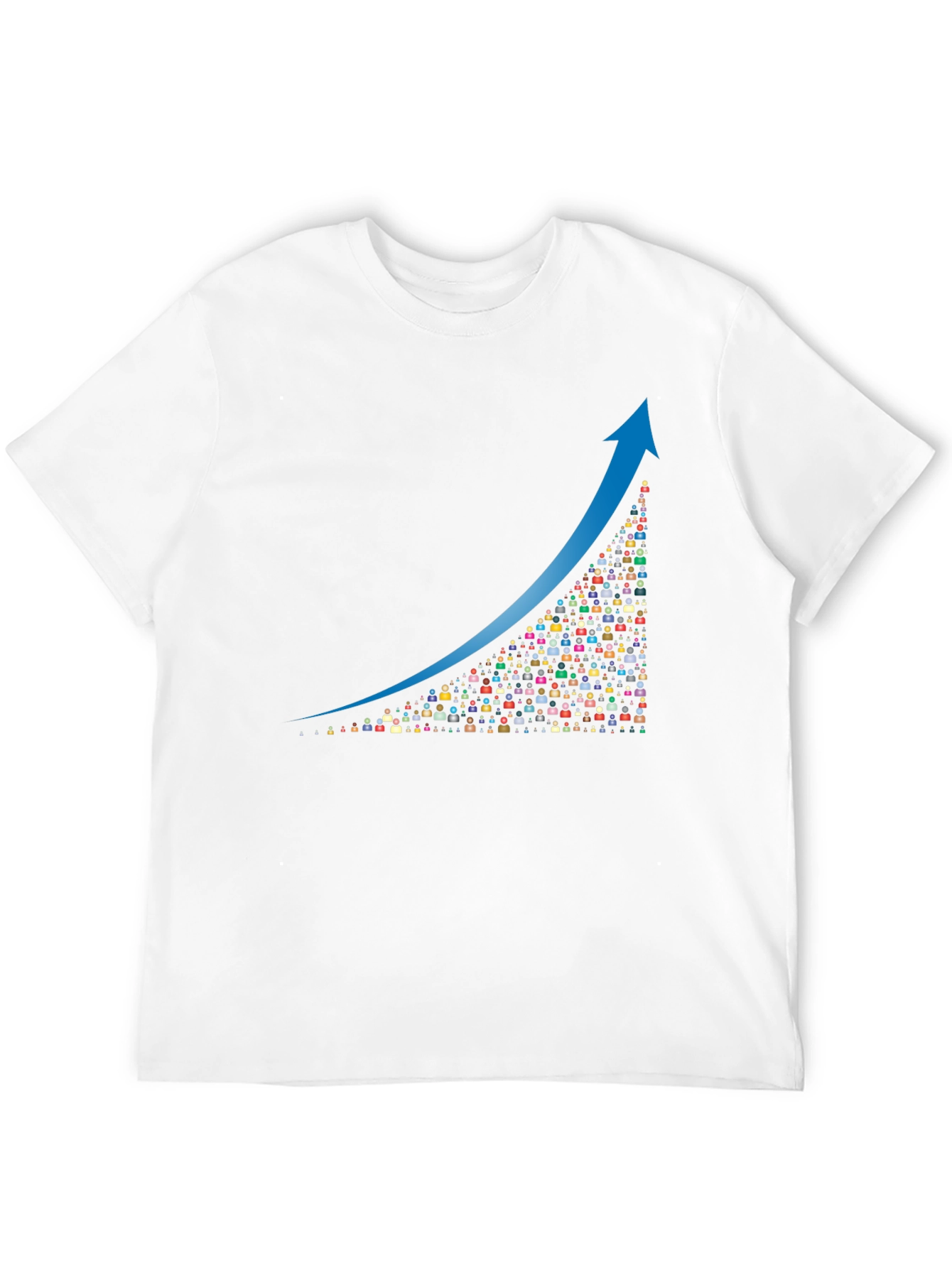 Growth Chart Graphic Tee - Black Cotton Blend T-Shirt