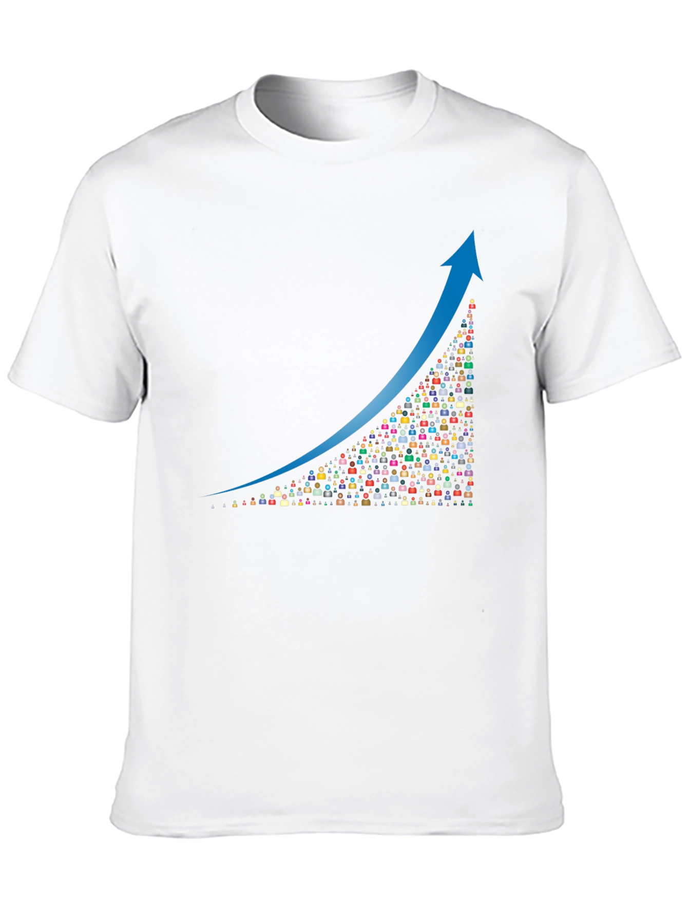 Growth Chart Graphic Tee - Black Cotton Blend T-Shirt