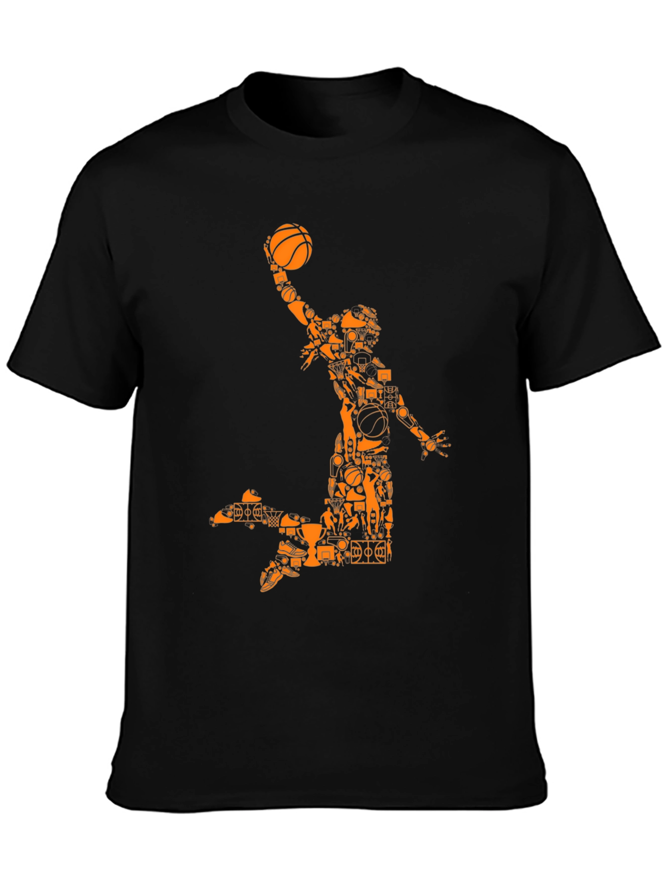 Basketball Player Graphic Tee - Black